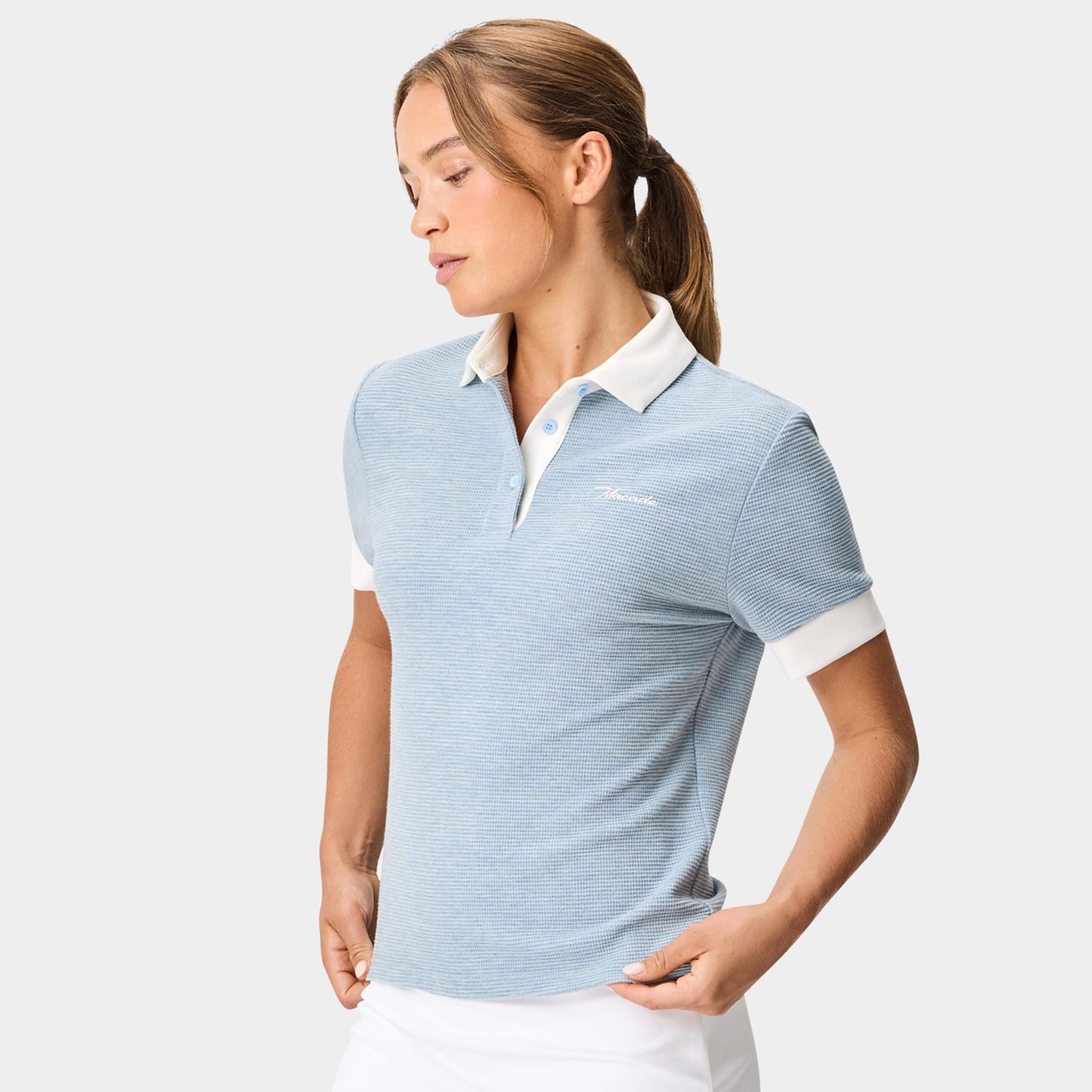 Macade Golf Remi Weave Ladies Golf Polo Shirt Blue