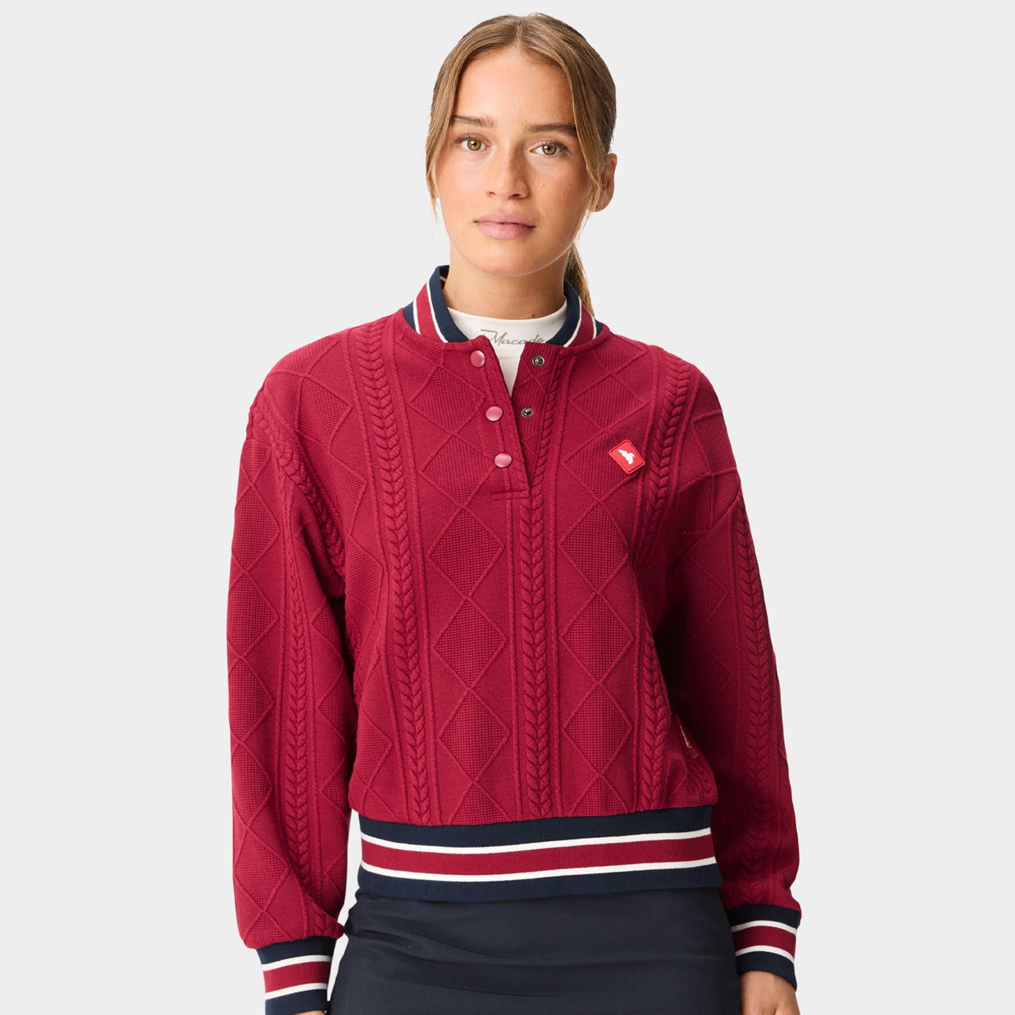 Macade Golf TR Bomber Ladies Golf Pullover Mulberry