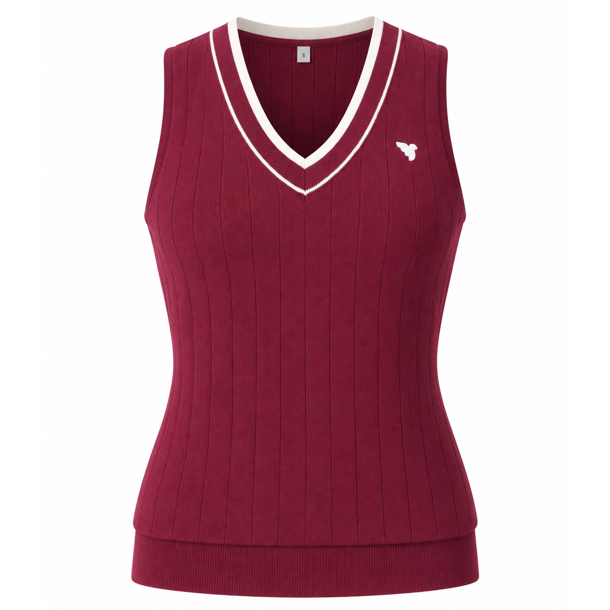 Macade Golf Ana Sleeveless V-Neck Ladies Golf Slipover Mulberry