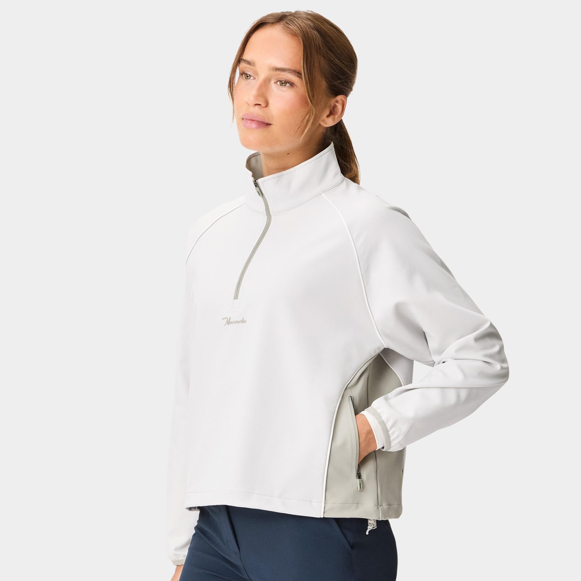 Macade Golf Storm Ladies Golf Anorak Off White