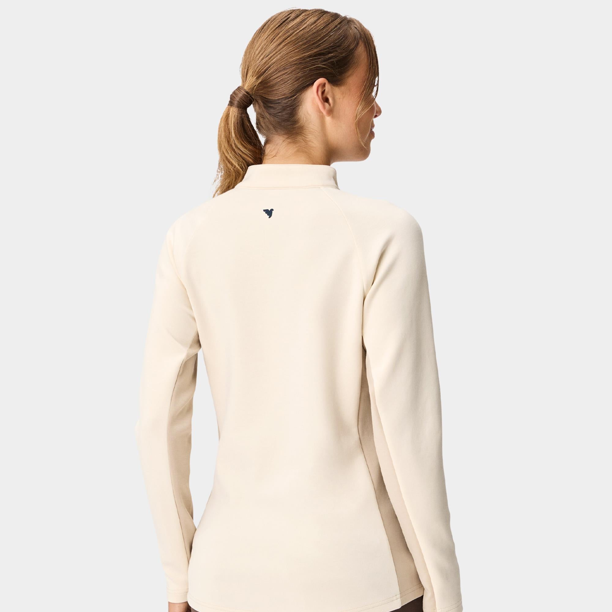 Macade Golf TX Course Quarter Zip Ladies Golf Mid Layer Sand