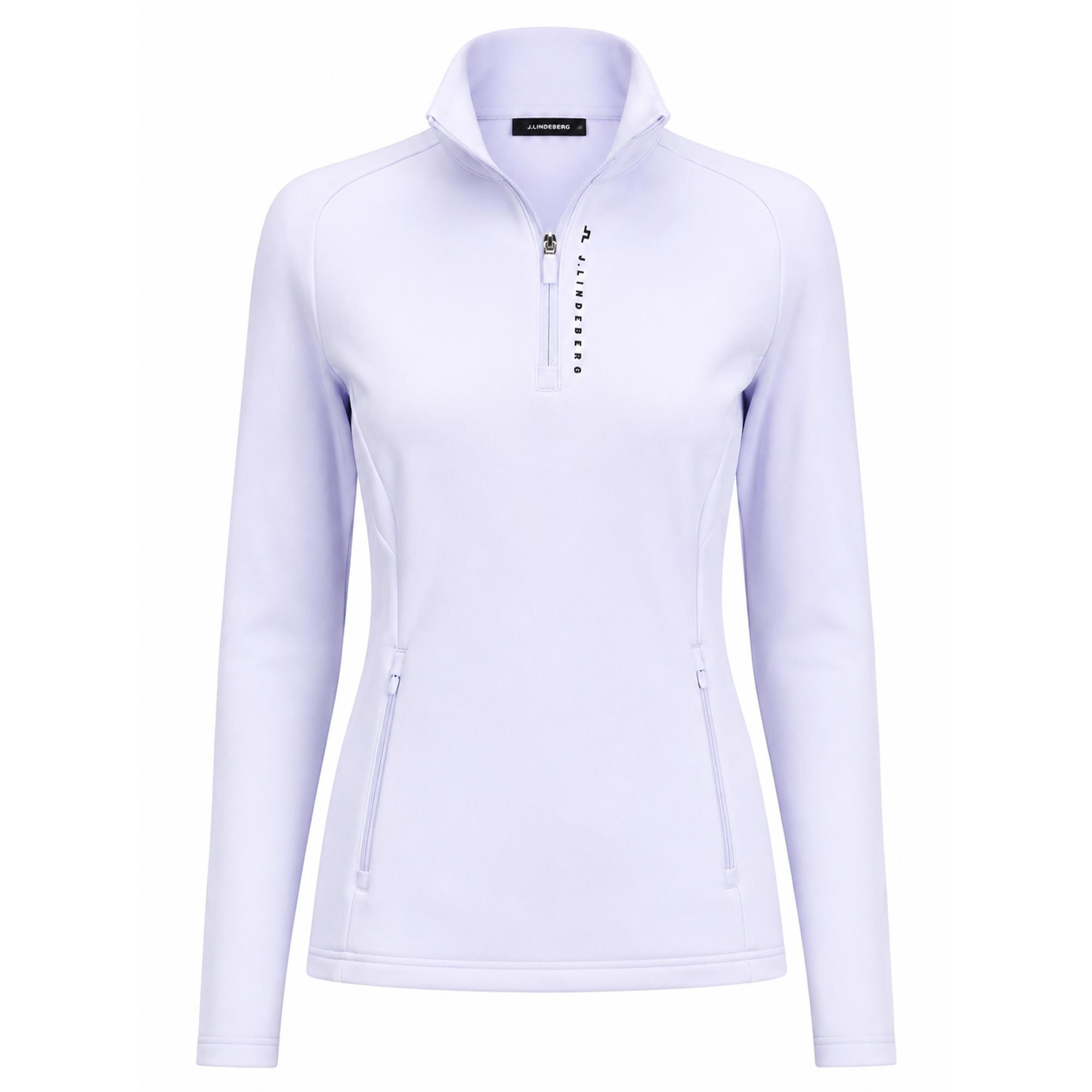 J Lindeberg Selena Quarter Zip Ladies Golf Mid Layer Purple Heather