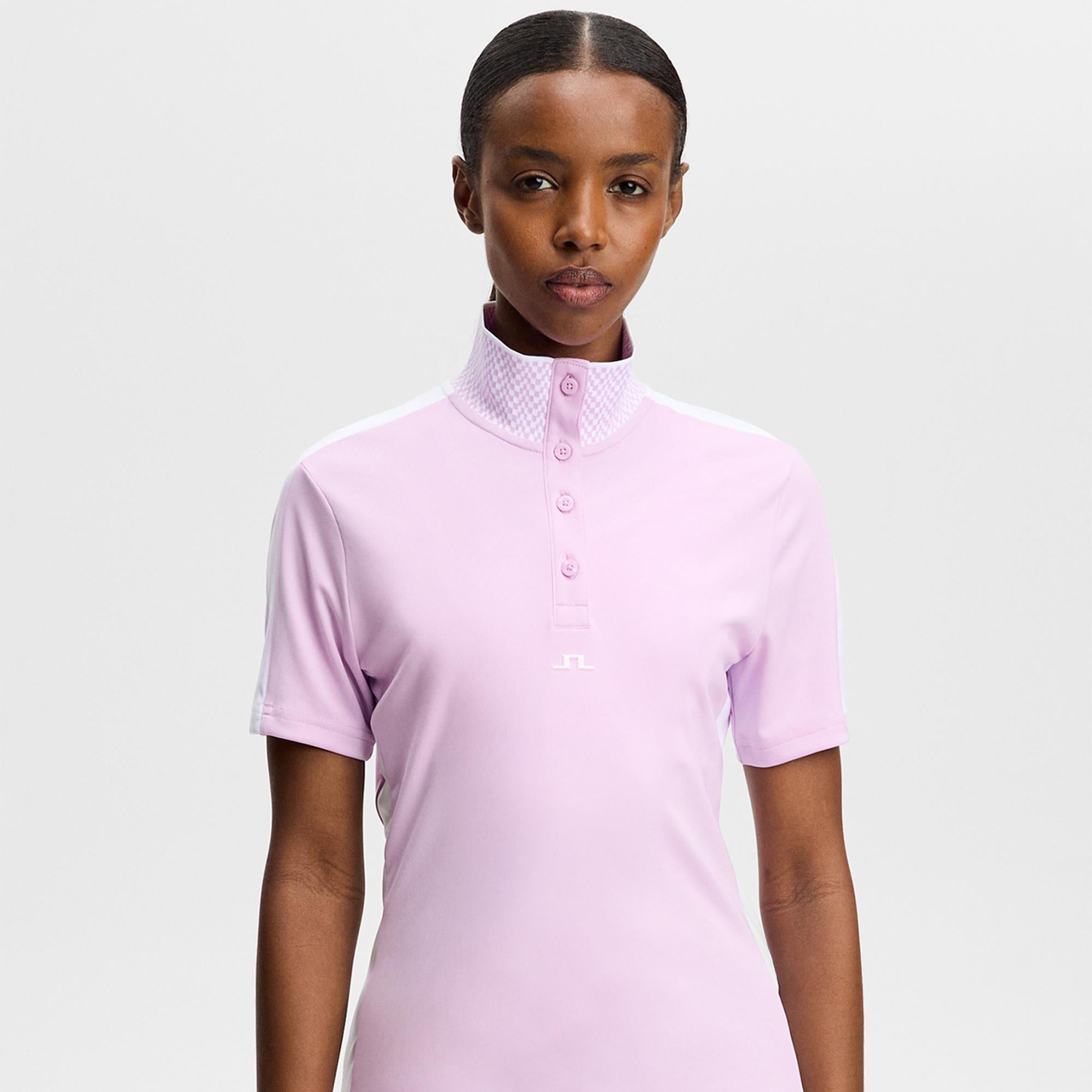 J Lindeberg Pip Ladies Golf Polo Shirt Orchid Bouquet