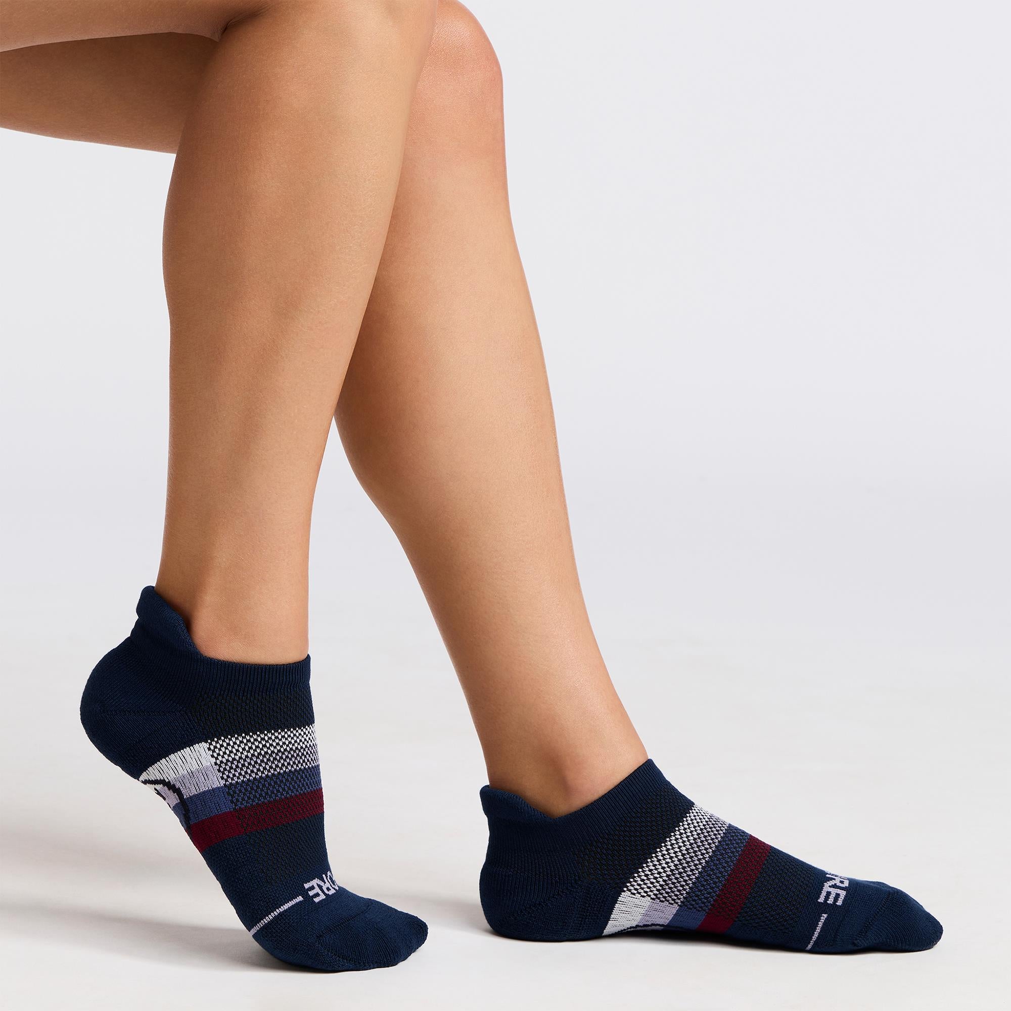 G/FORE Stripe Ladies Ankle Golf Socks Twilight