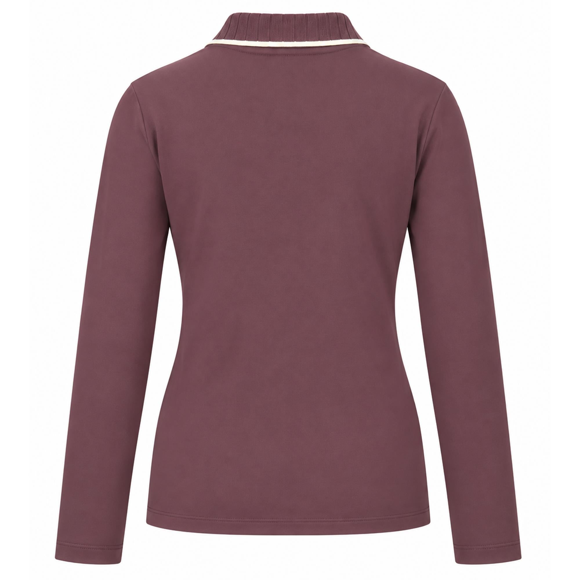 Puma Cloudspun Bridges Ladies Long Sleeve Golf Polo Shirt Brown