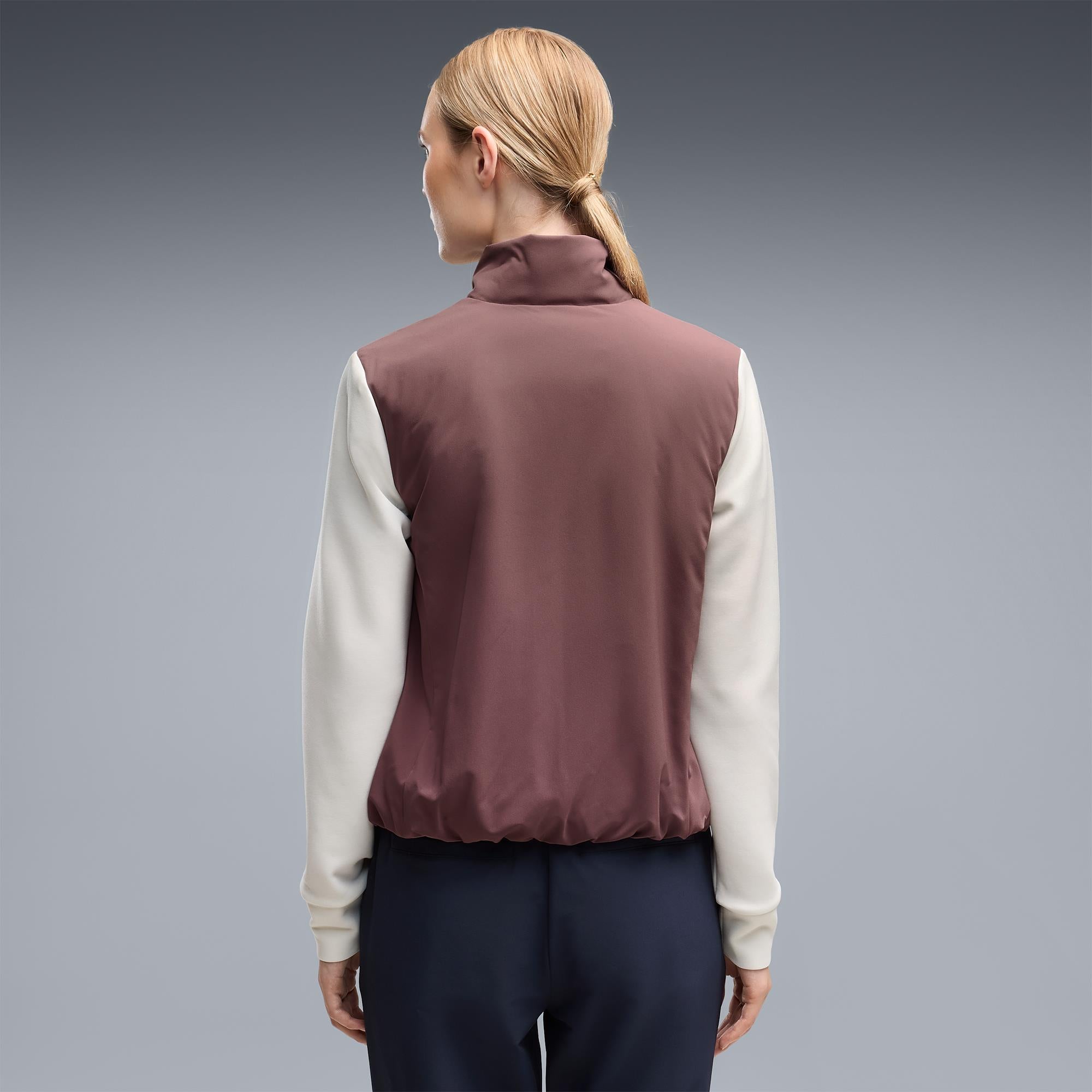 Puma Cloudspun Hybrid Fleece Ladies Golf Jacket Brown