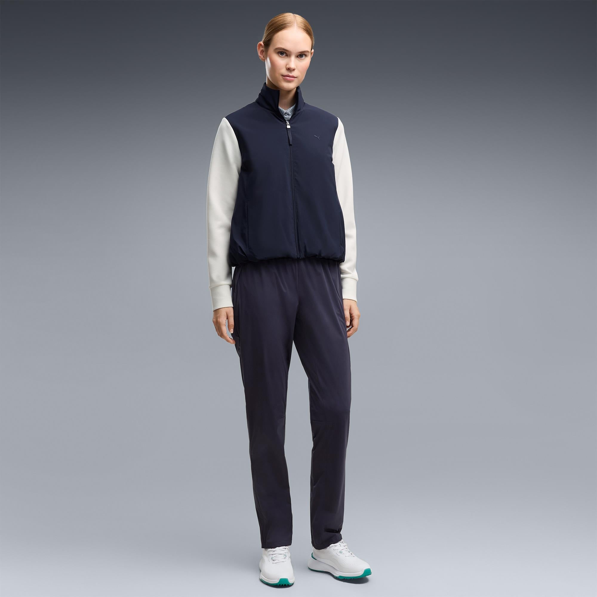 Puma Cloudspun Hybrid Fleece Ladies Golf Jacket Navy
