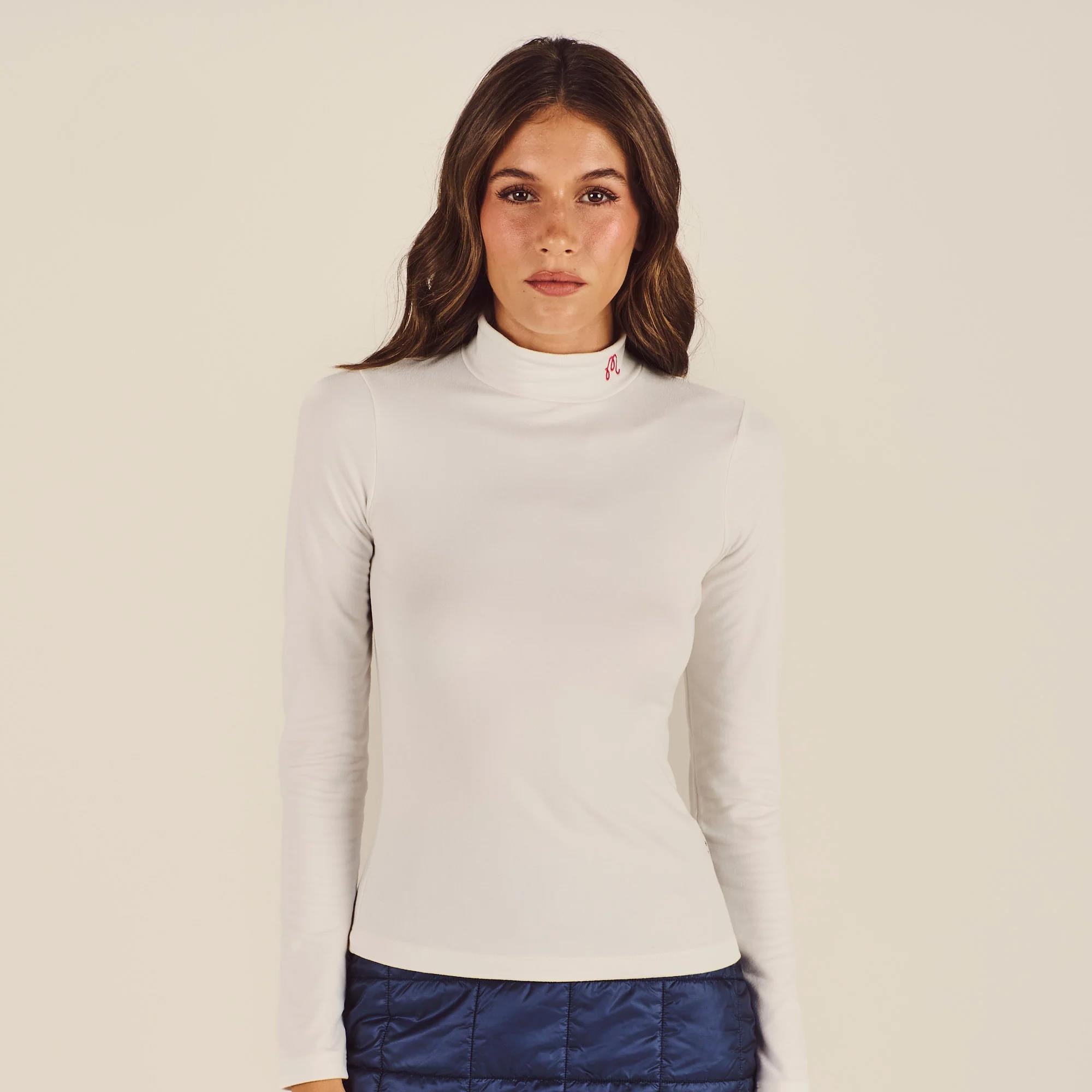 Malbon Golf Rally Ladies Mockneck Sugar Swizzle