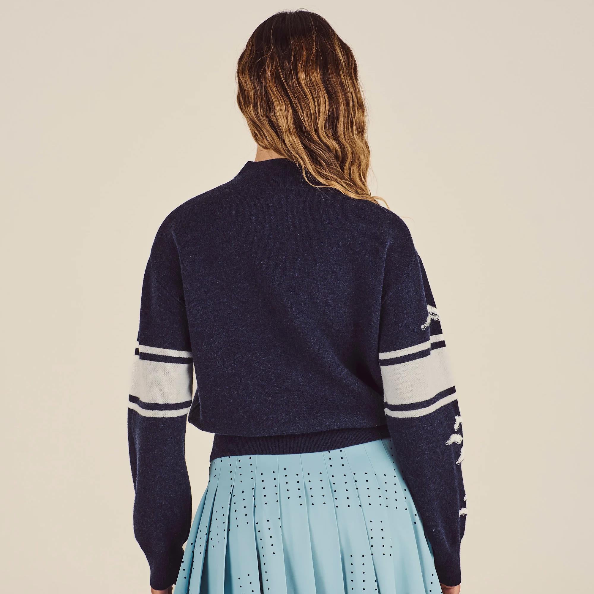 Malbon Golf Womens Alps Sweater Blueberry