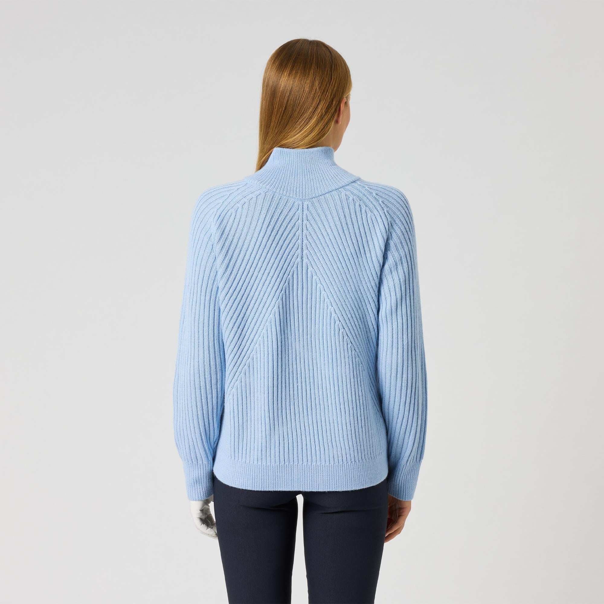 Daily Sports Hudson LS Lined Ladies Golf Pullover Light Blue