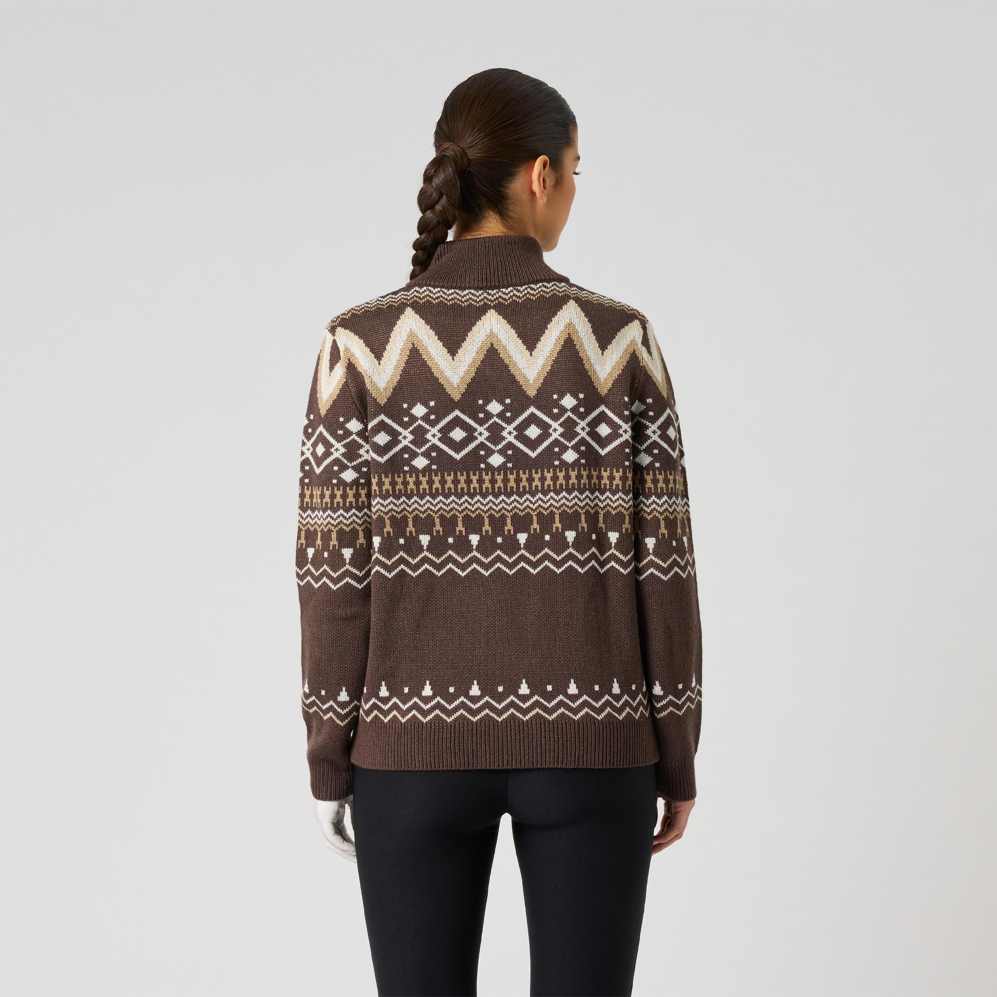 Daily Sports Jacquard Ladies Golf Pullover Bark