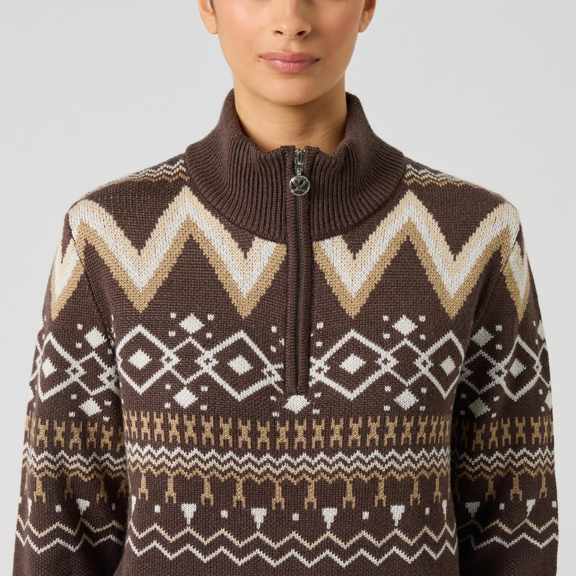 Daily Sports Jacquard Ladies Golf Pullover Bark