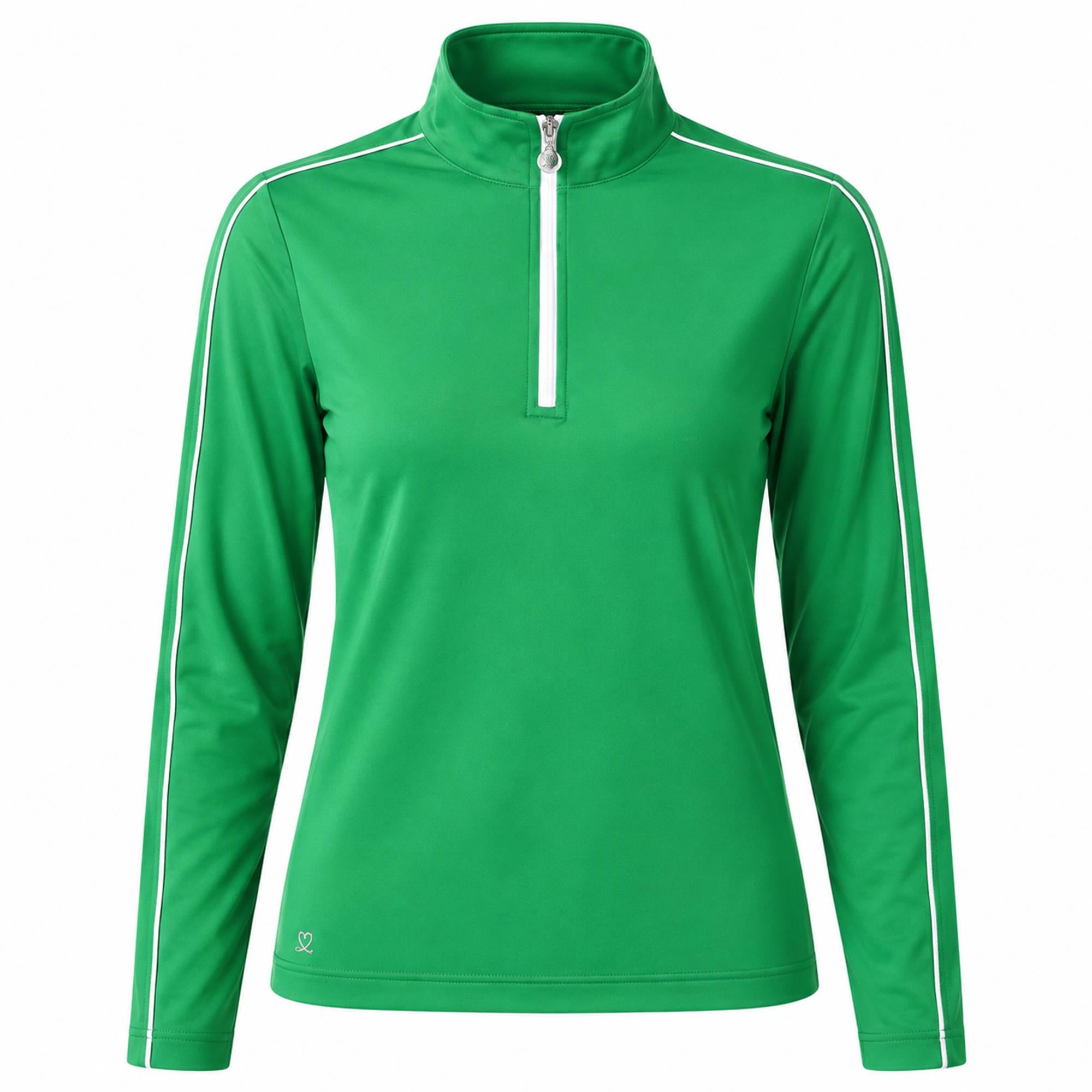 Daily Sports Piping Ladies Long Sleeve Polo Shirt Leaf