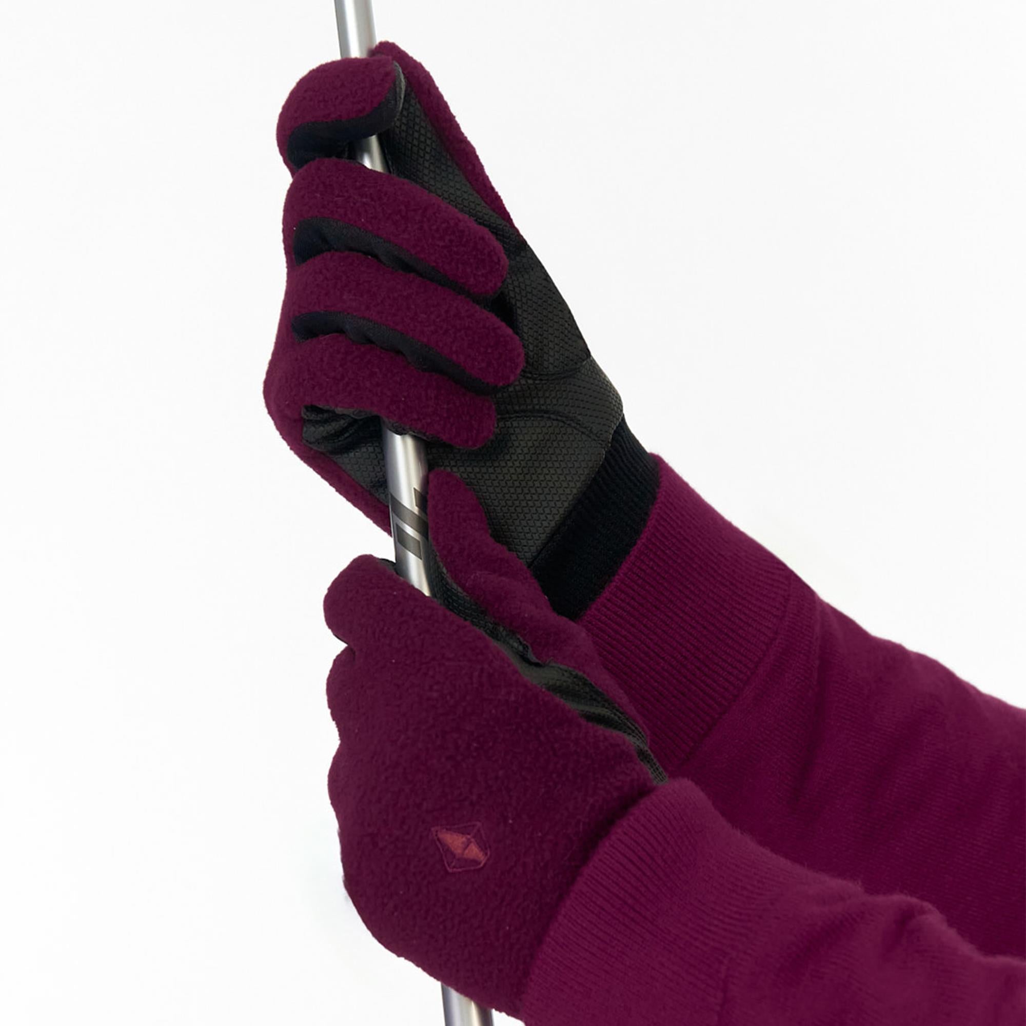 Pure Golf Glacier Fleece Ladies Golf Gloves Morello Cherry