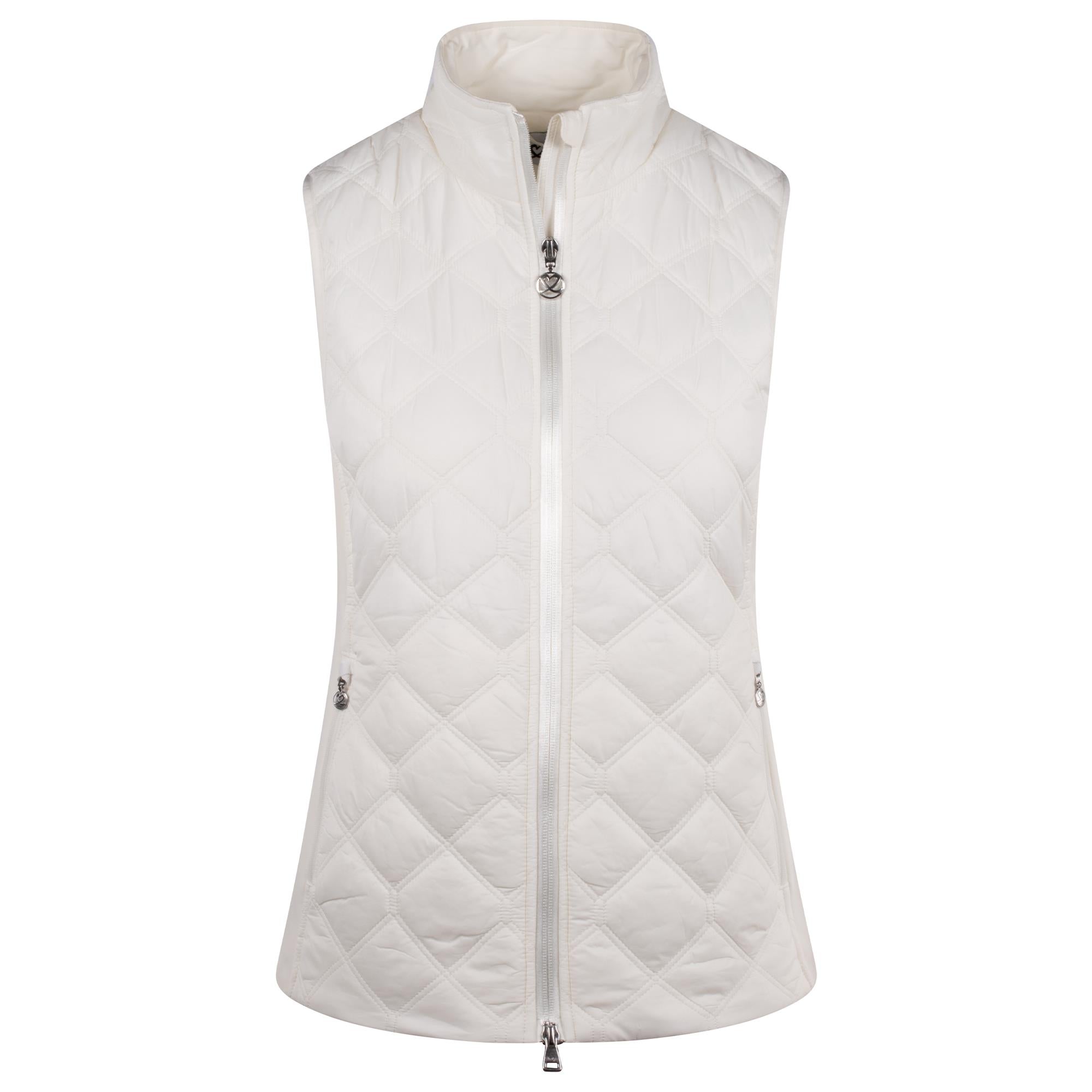 Daily Sports Quilt Padded Ladies Golf Vest Ivory