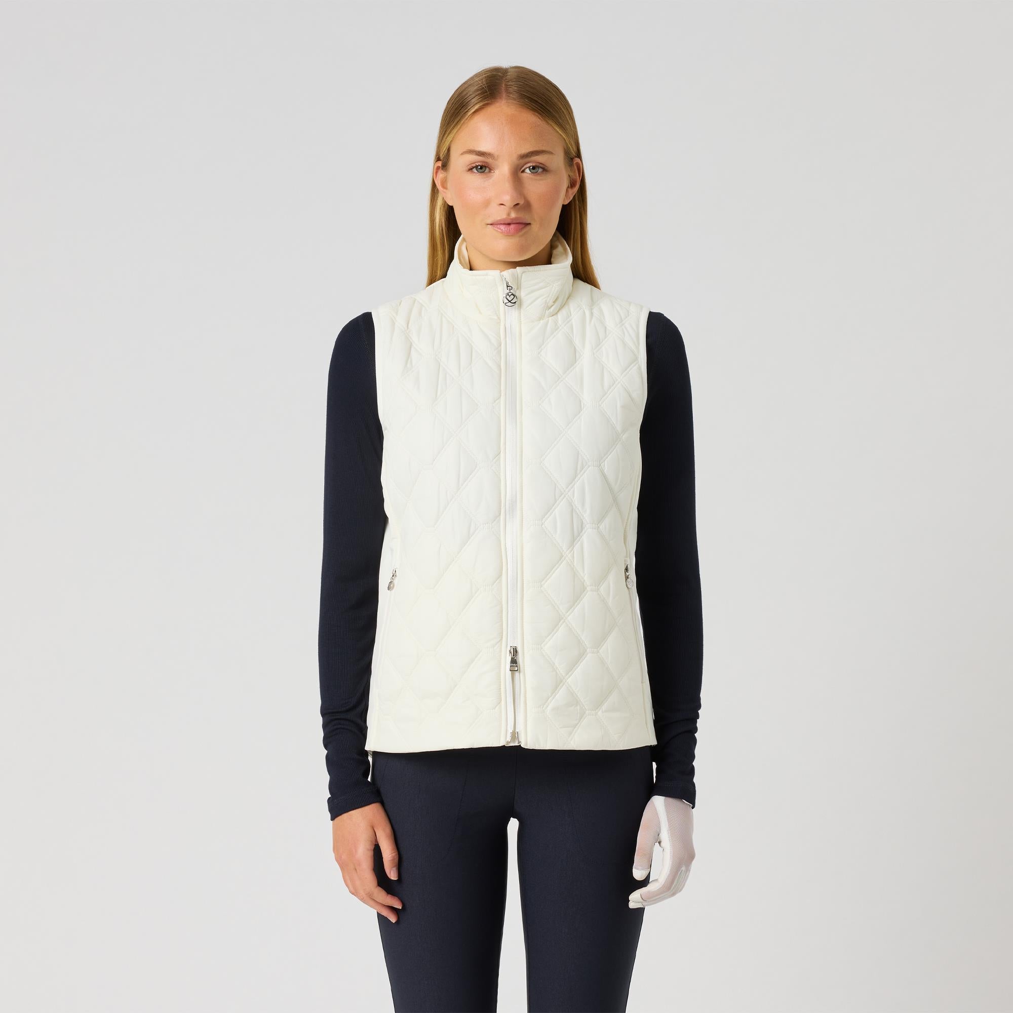 Daily Sports Quilt Padded Ladies Golf Vest Ivory