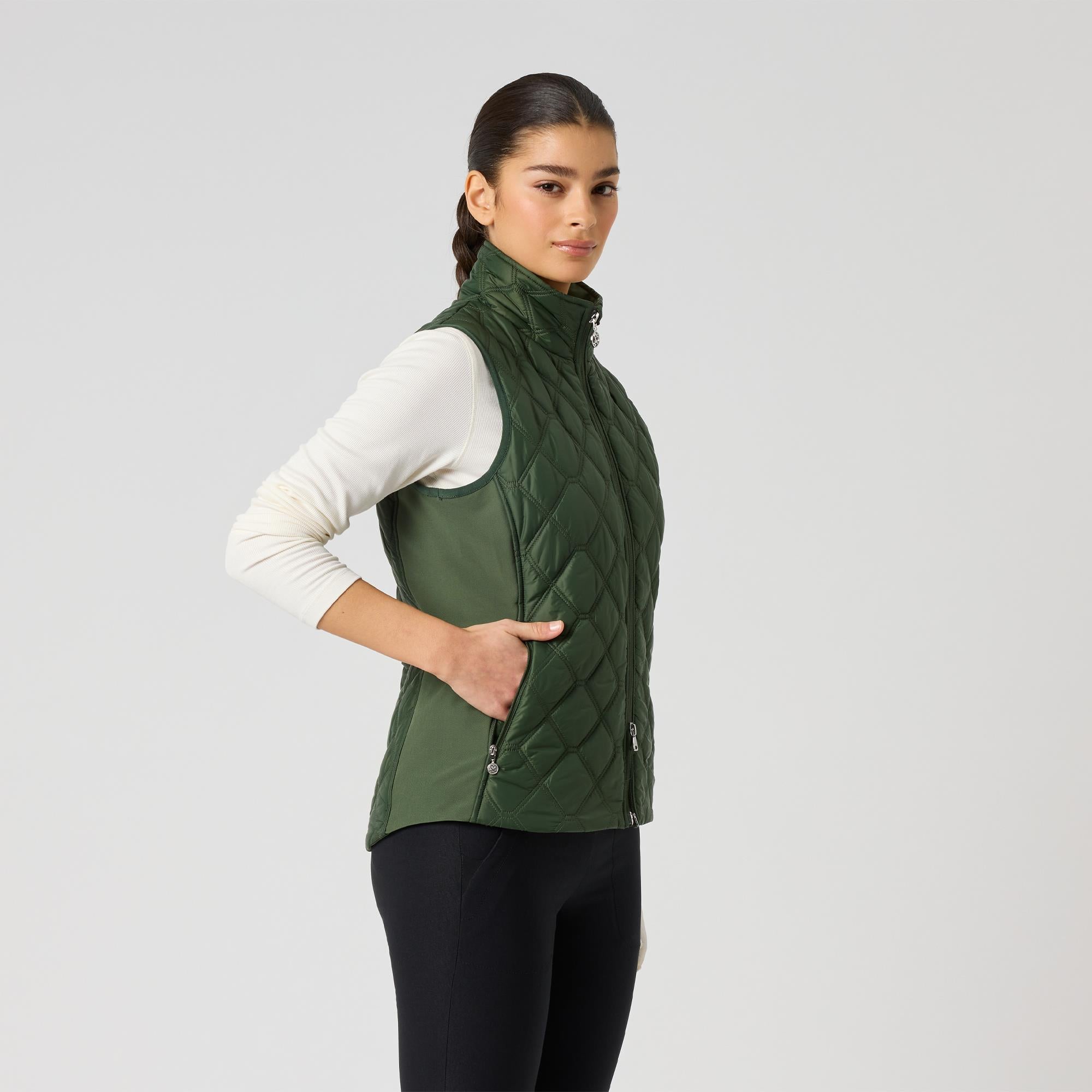 Daily Sports Quilt Padded Ladies Golf Vest Khakora
