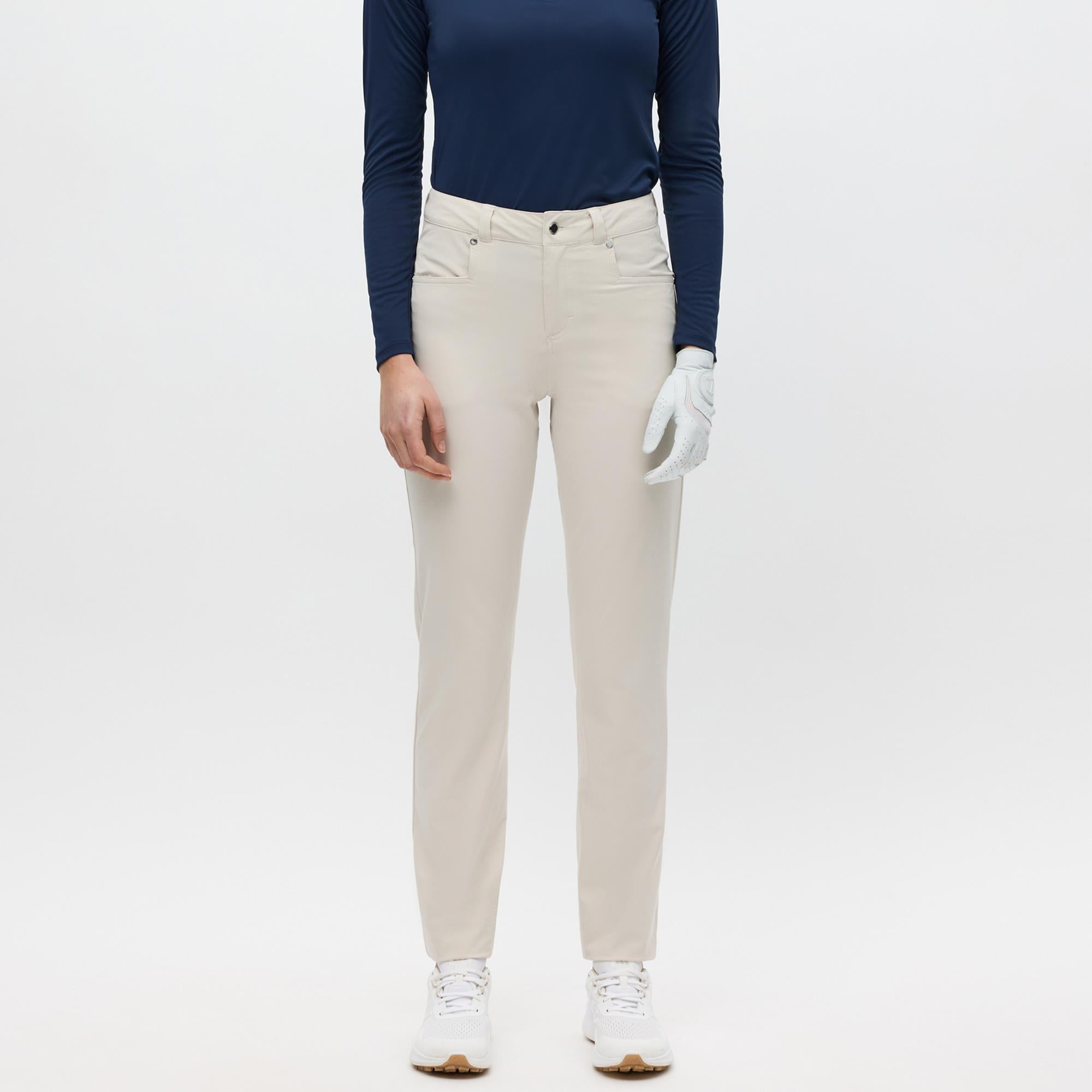 Rohnisch Chie Brushed Ladies Winter Golf Trousers Oatmeal 30 Inch