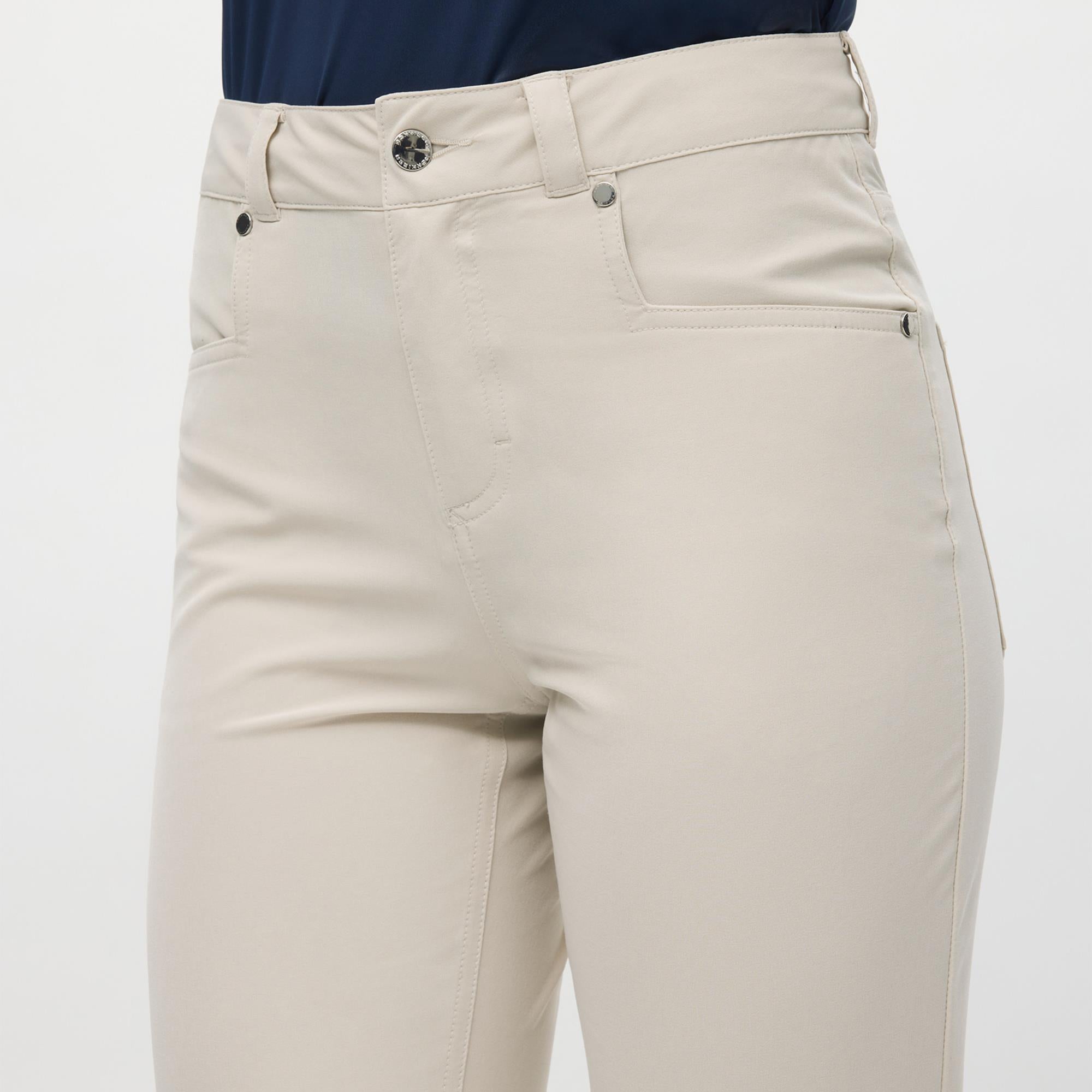 Rohnisch Chie Brushed Ladies Winter Golf Trousers Oatmeal 30 Inch