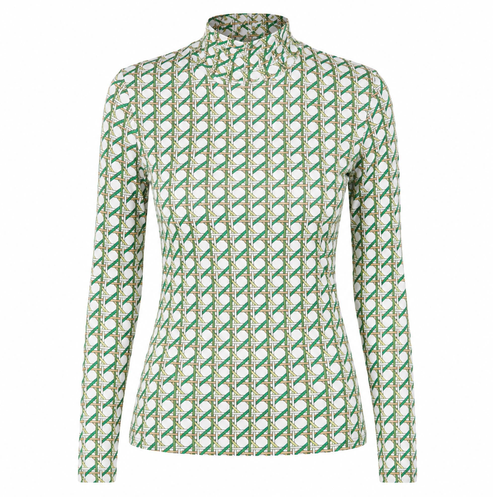 Swing Out Sister Paloma Pattern Ladies Golf Roll Neck Noughty Green