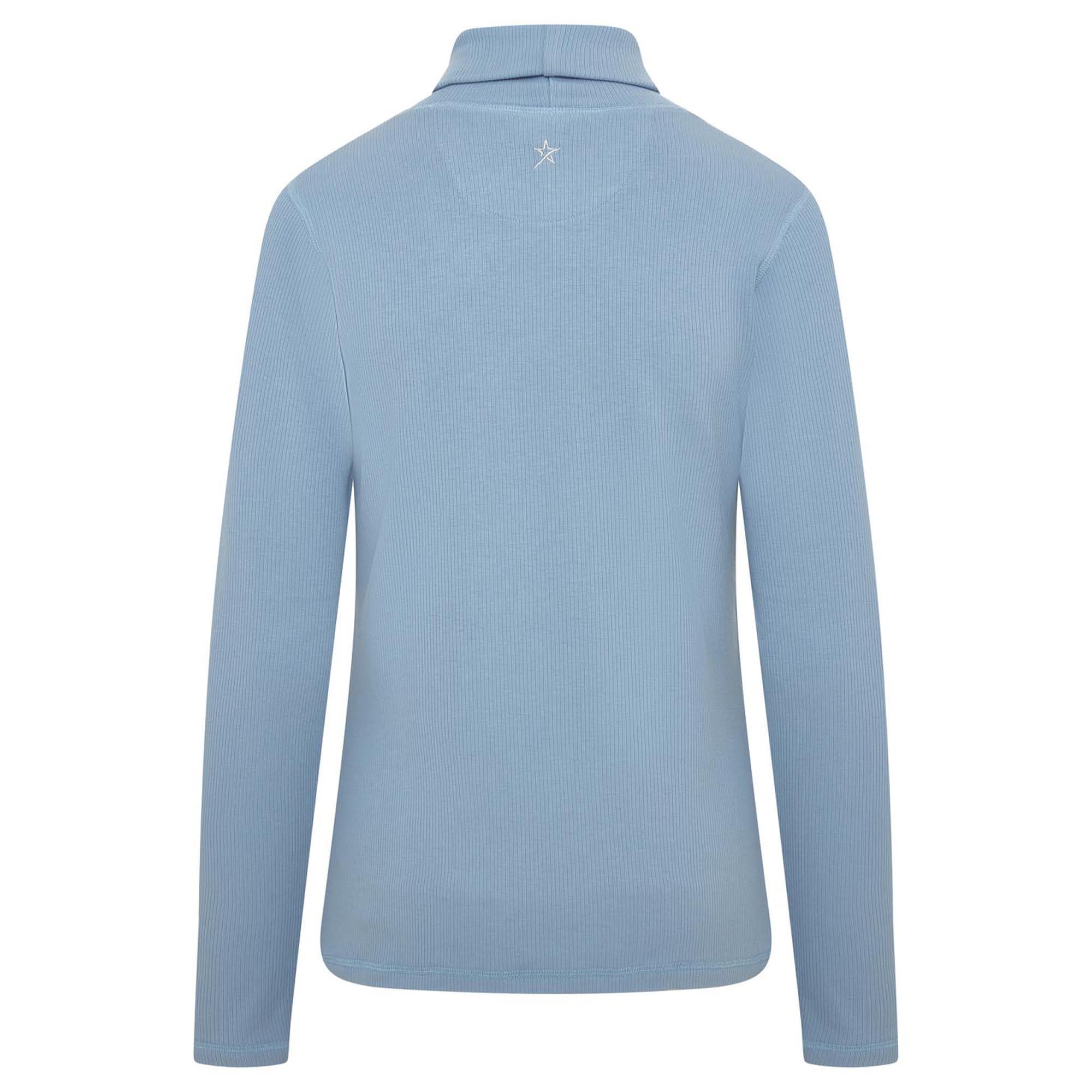 Swing Out Sister Natasha Ribbed Ladies Golf Roll Neck Blue Aura