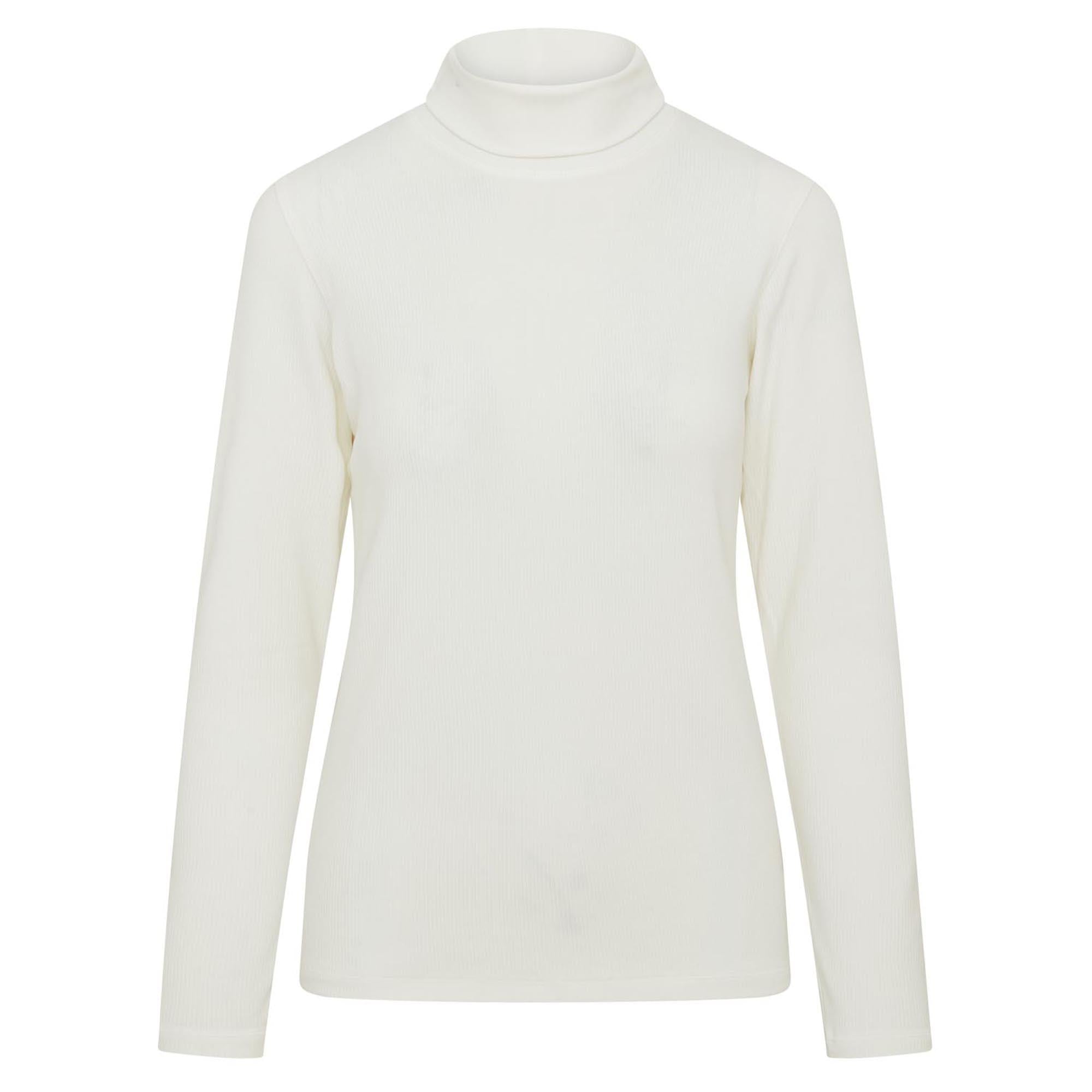 Swing Out Sister Natasha Ribbed Ladies Golf Roll Neck Optic White