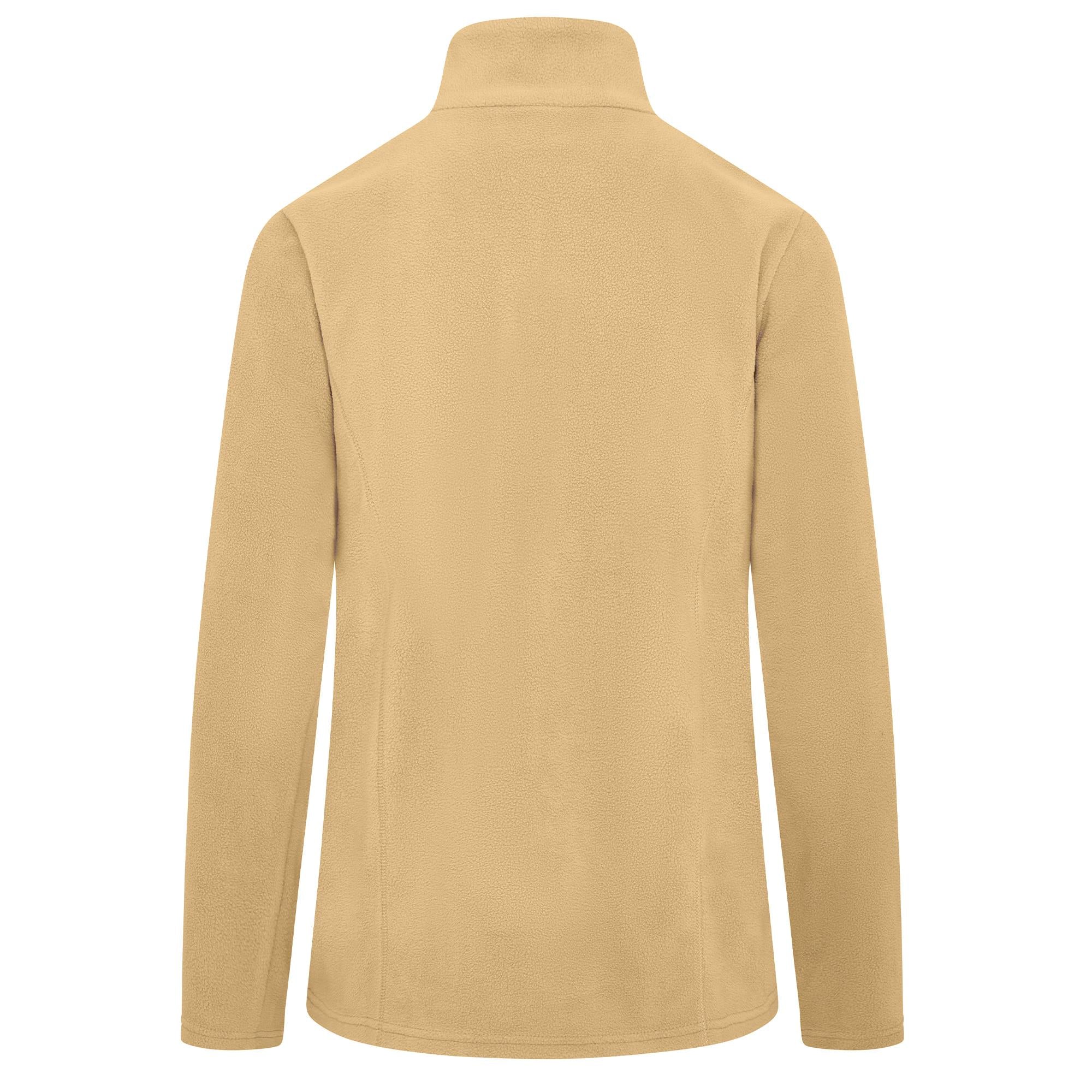 Swing Out Sister Frankie Quarter Zip Ladies Golf Fleece Caramel Latte