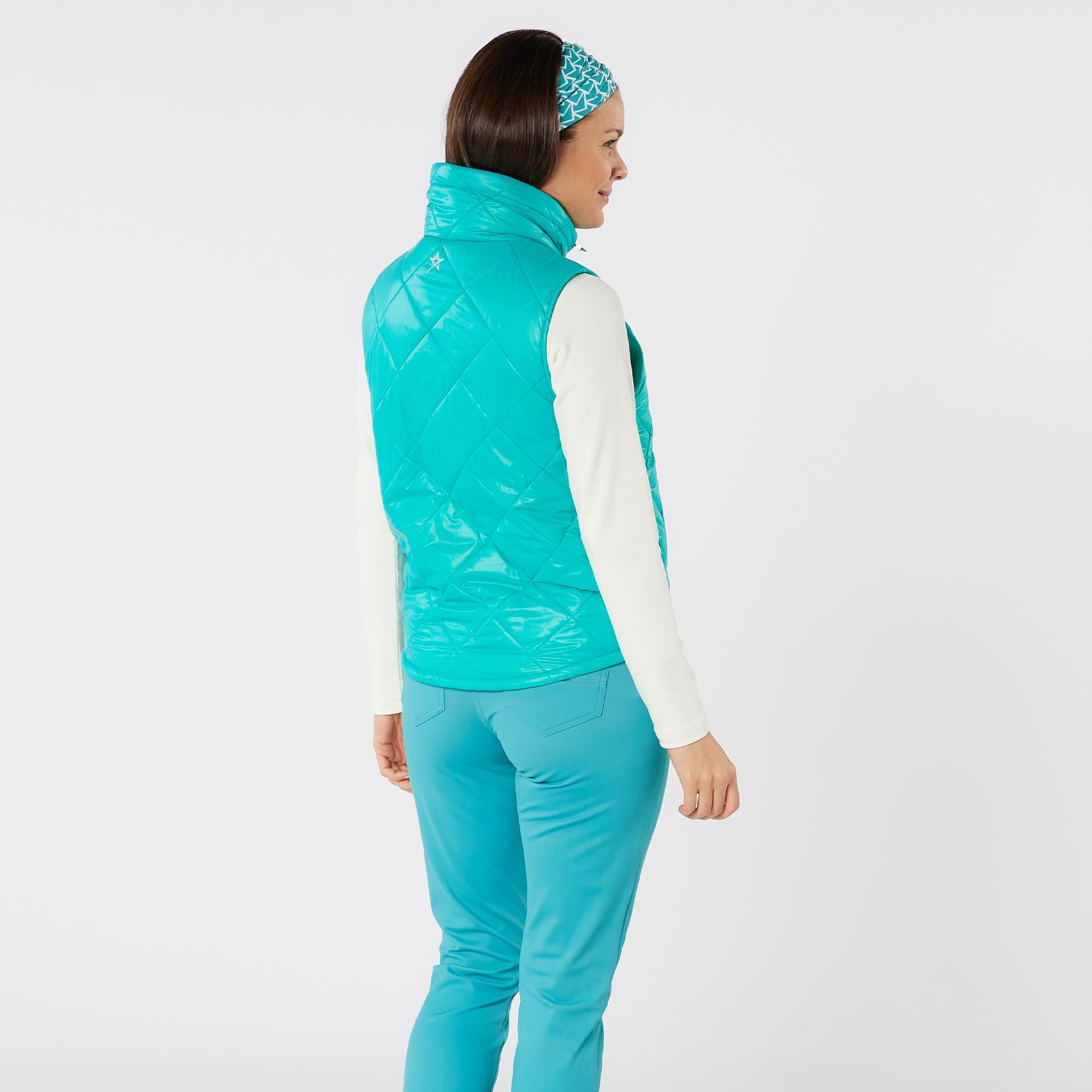 Swing Out Sister Maria Active Ladies Golf Vest Crystal Teal