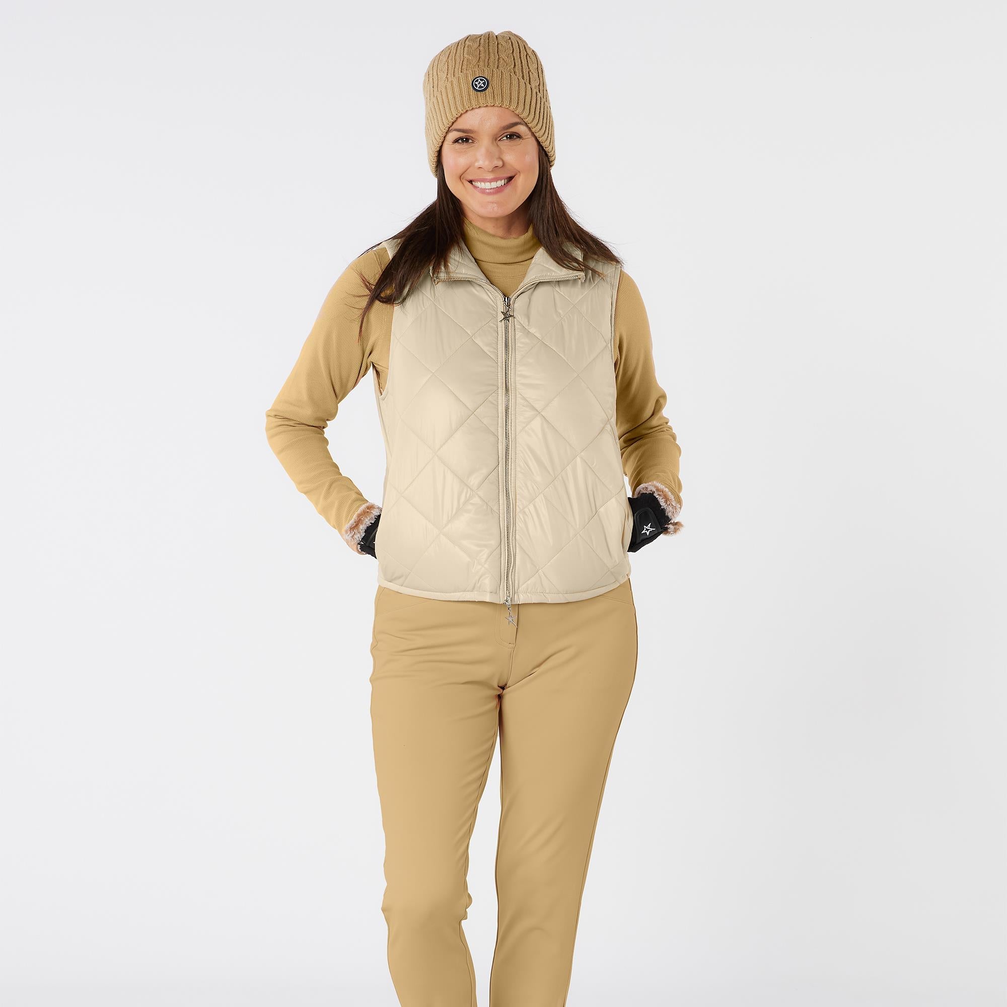 Swing Out Sister Maria Active Ladies Golf Vest Parchment Powder