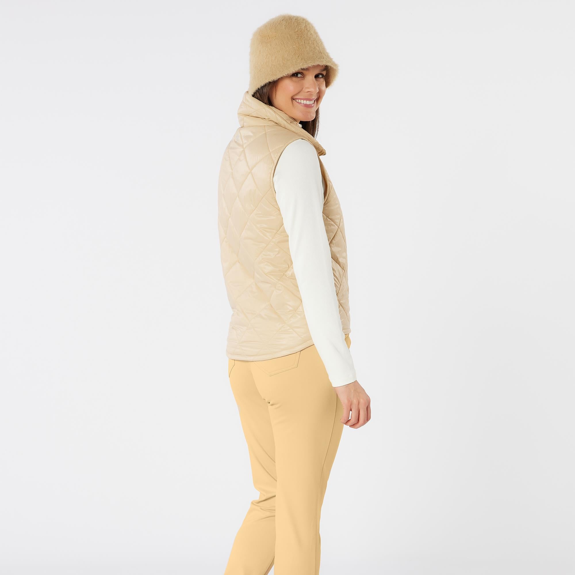 Swing Out Sister Maria Active Ladies Golf Vest Parchment Powder