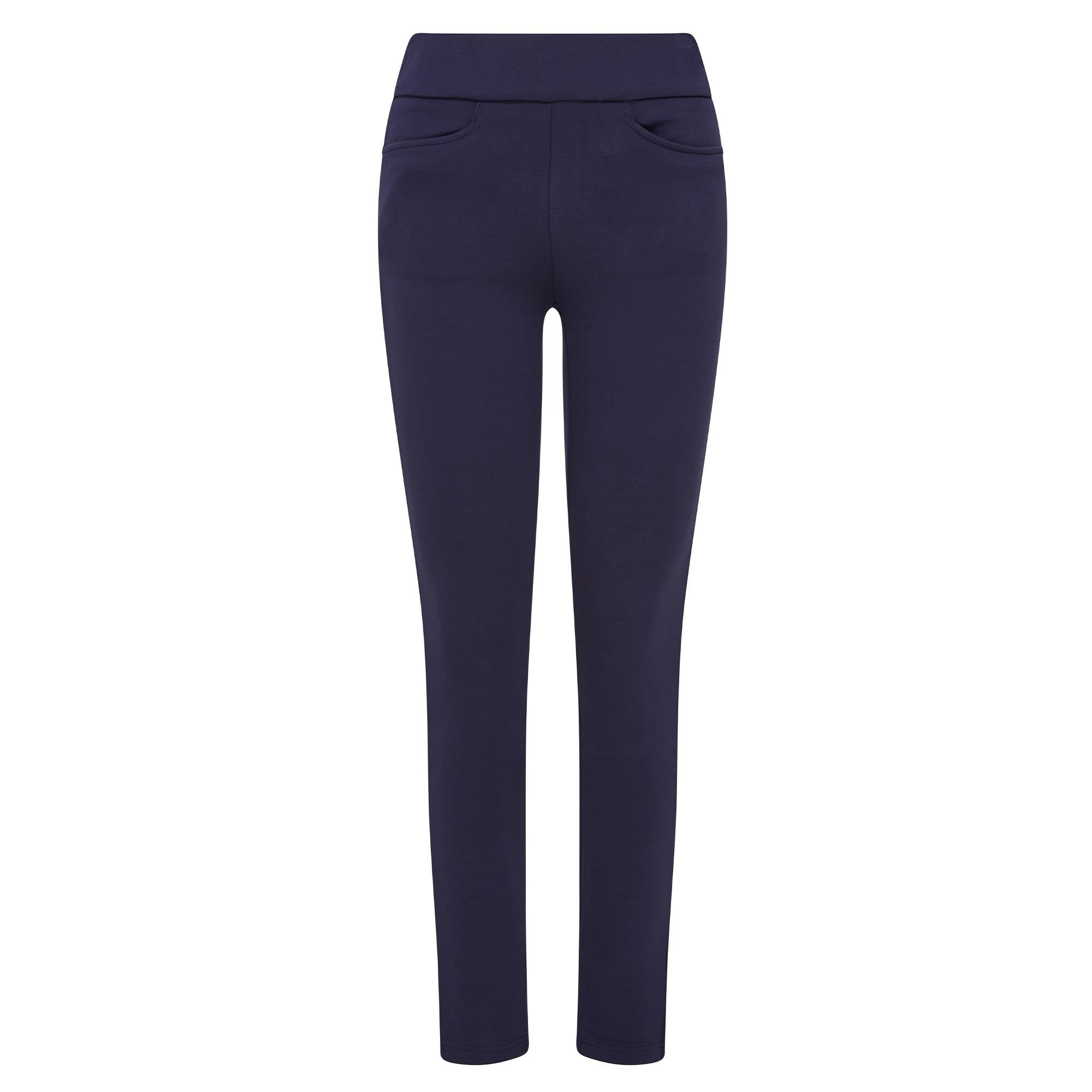 Swing Out Sister Amber 2.0 Thermal Fleece Ladies Winter Golf Trousers Navy Blazey 29 Inch Leg