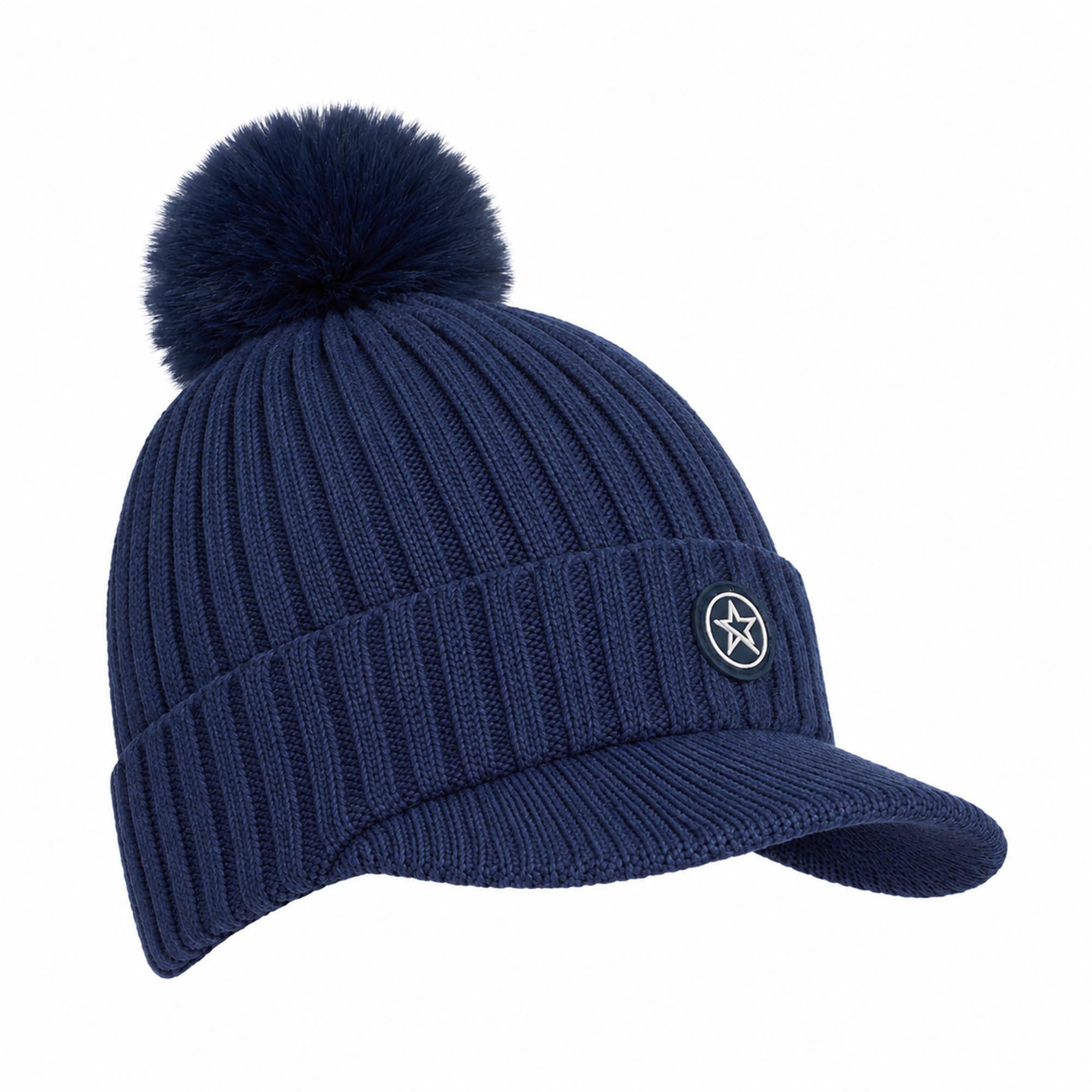 Swing Out Sister Polly Peak Bobble Hat Twilight Blue
