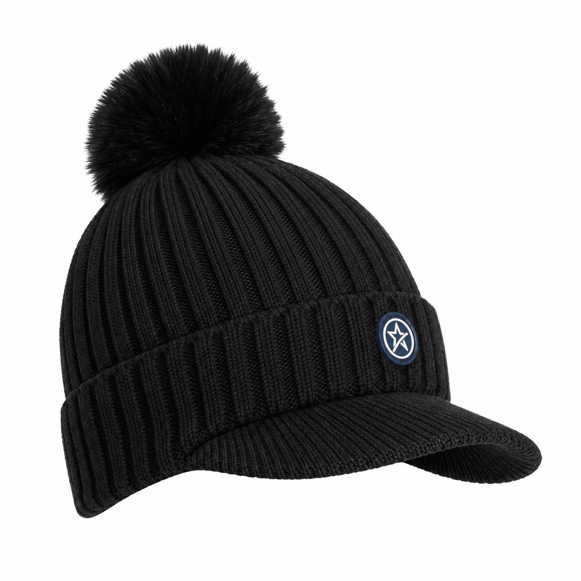 Swing Out Sister Polly Peak Bobble Hat Twilight Pearl Black