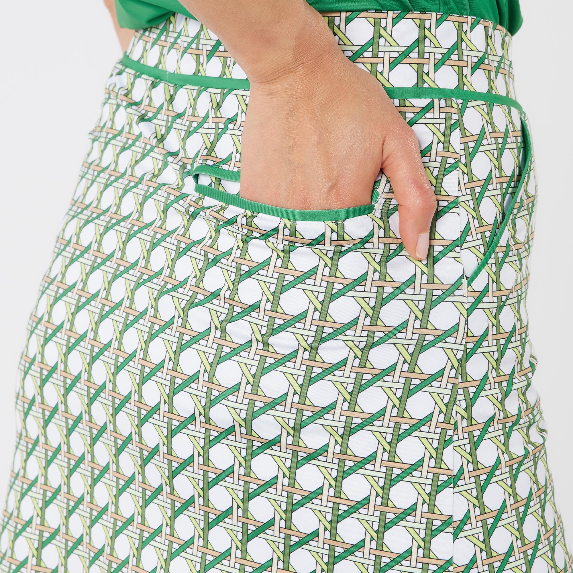 Swing Out Sister Orla Pattern Ladies Golf Skort Noughty Green