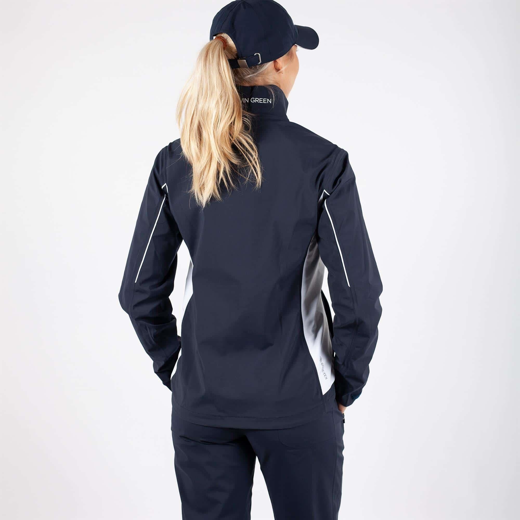 Galvin Green Aila Gore-Tex Paclite Waterproof Ladies Golf Jacket Navy/White