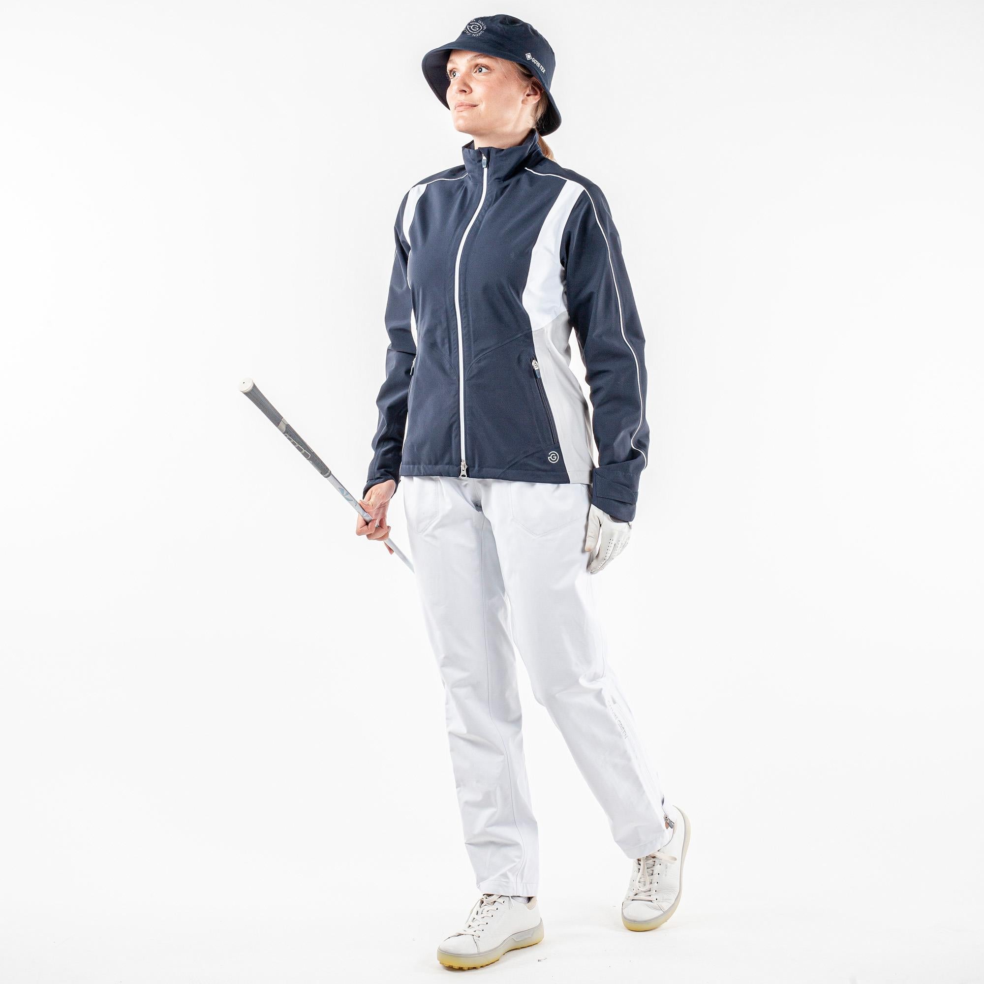 Galvin Green Ally Paclite Gore-Tex Ladies Waterproof Golf Jacket Navy/Cool Grey/White