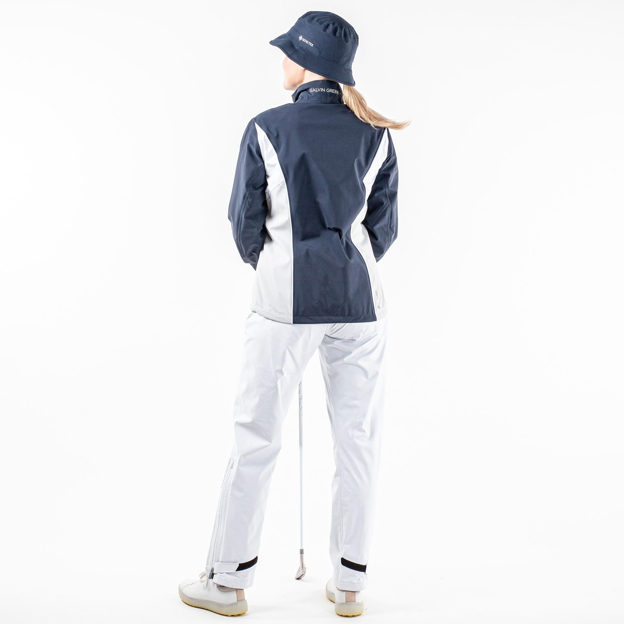 Galvin Green Ally Paclite Gore-Tex Ladies Waterproof Golf Jacket Navy/Cool Grey/White