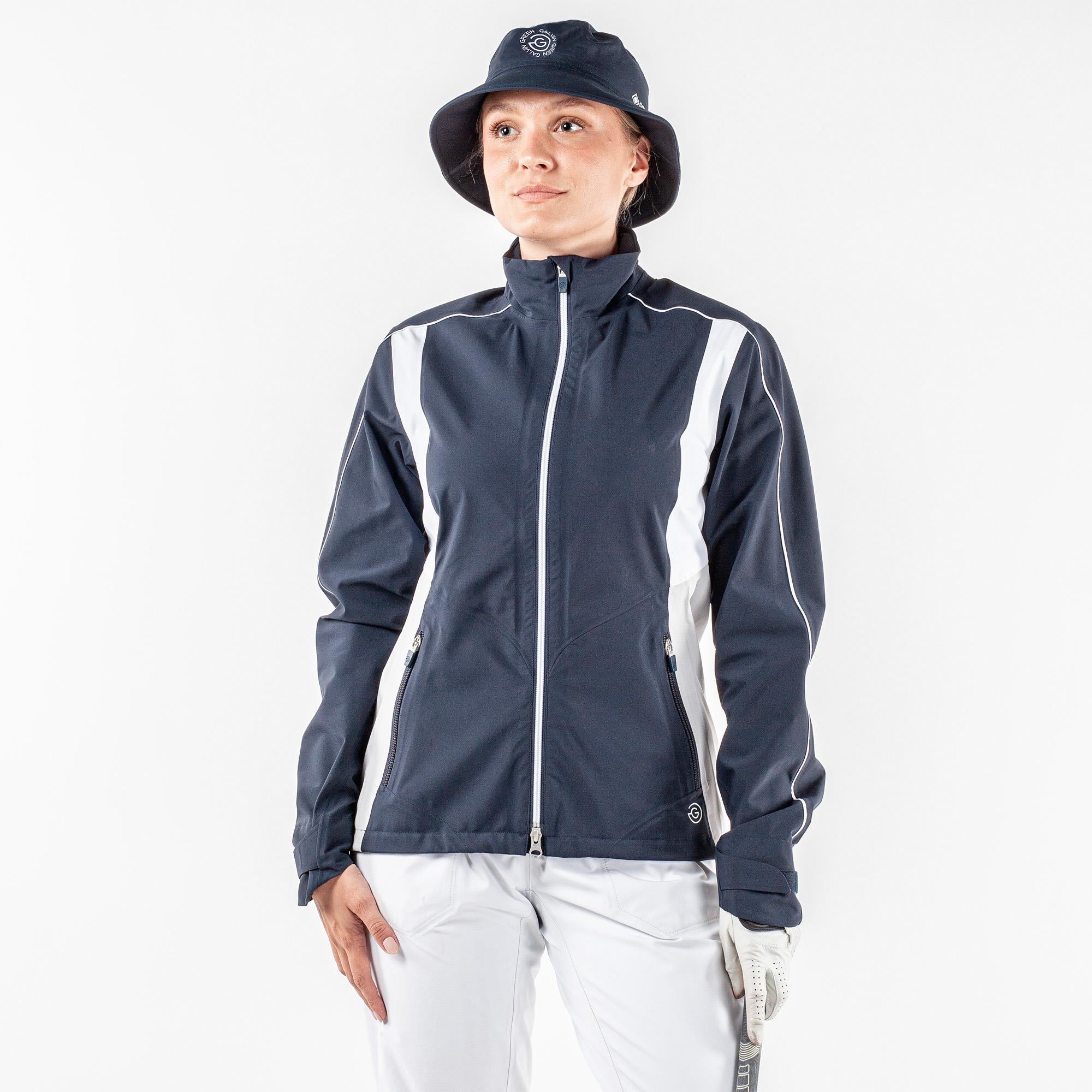 Galvin Green Ally Paclite Gore-Tex Ladies Waterproof Golf Jacket Navy/Cool Grey/White