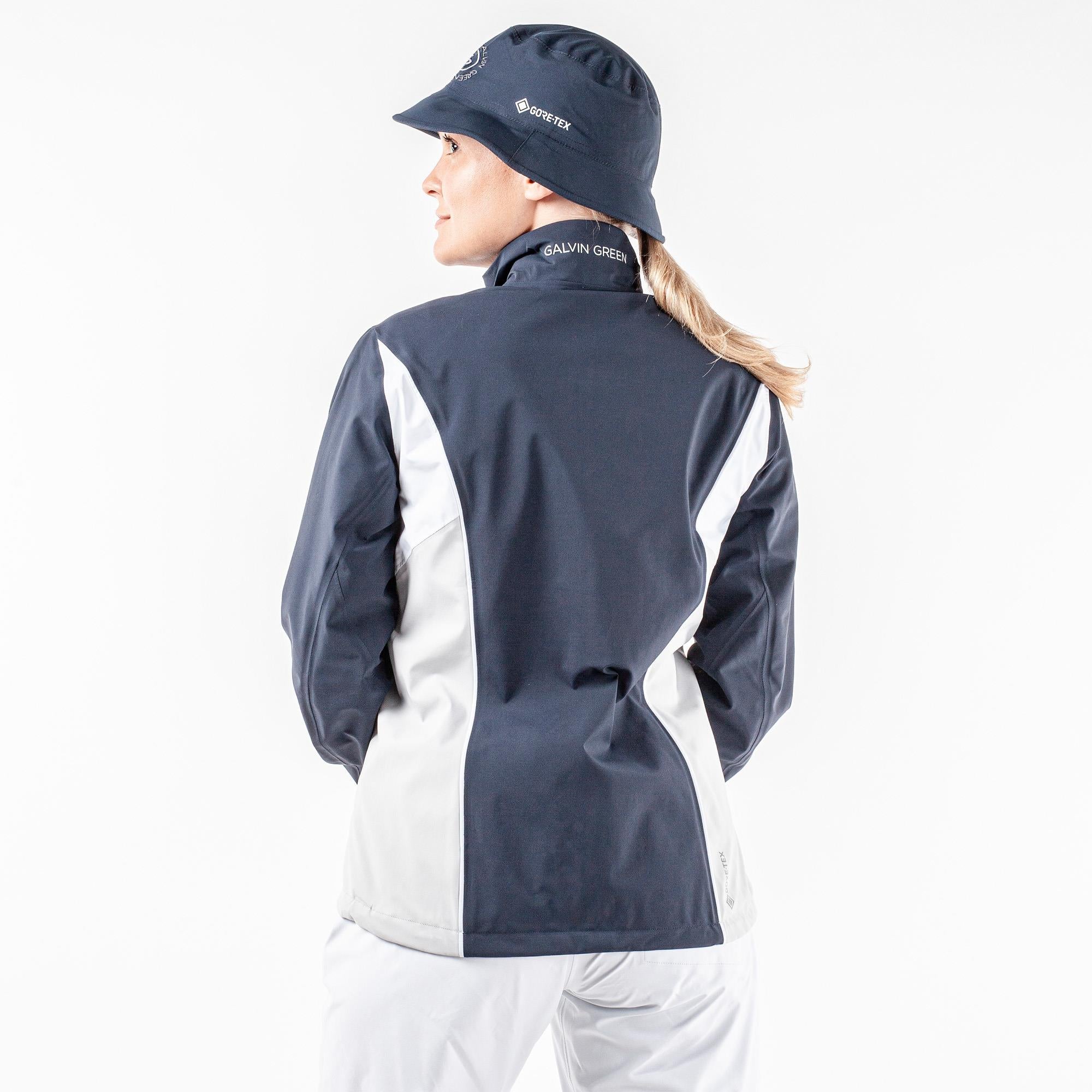 Galvin Green Ally Paclite Gore-Tex Ladies Waterproof Golf Jacket Navy/Cool Grey/White