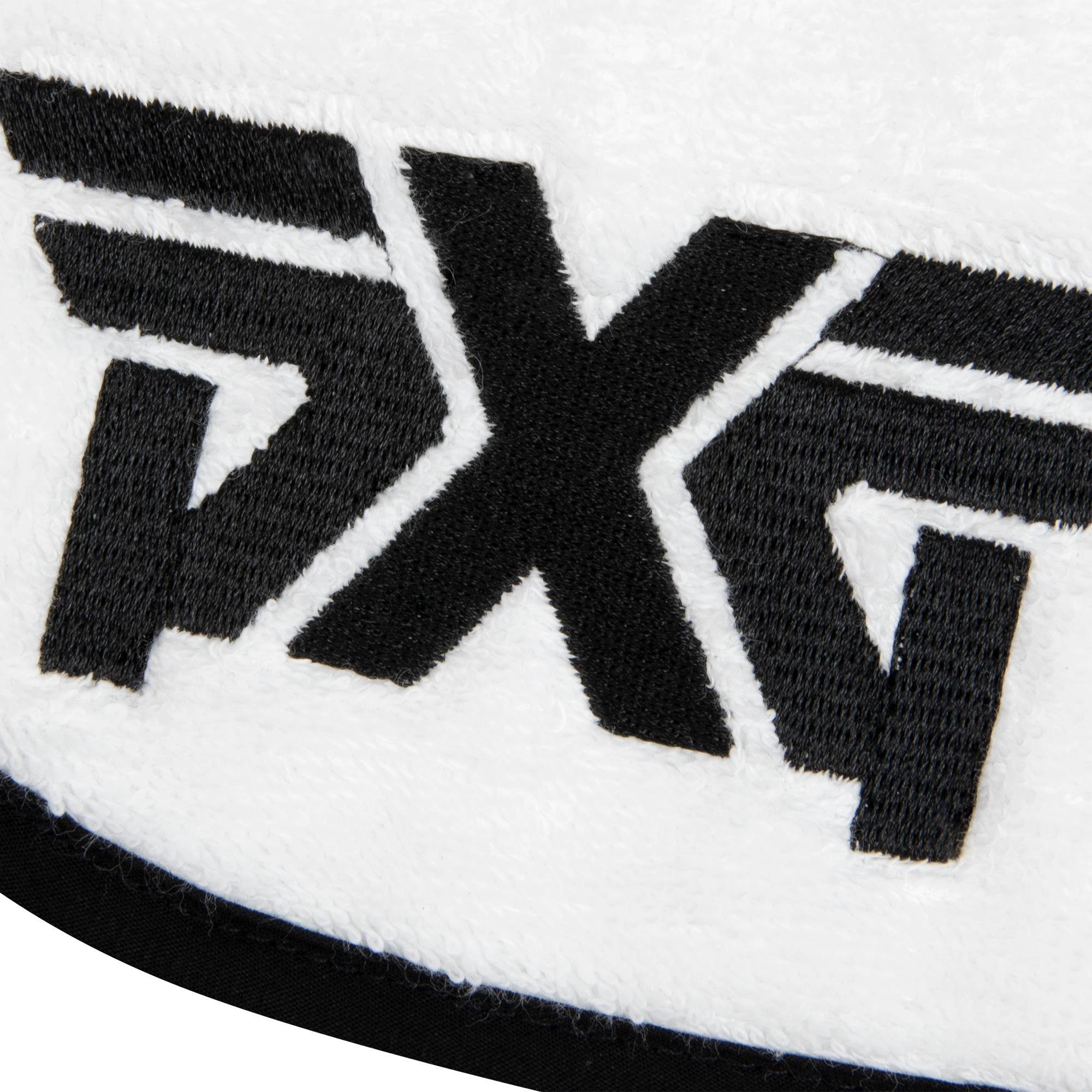 Close-up of PXG logo on towel in 2 Piece Players Towel Set