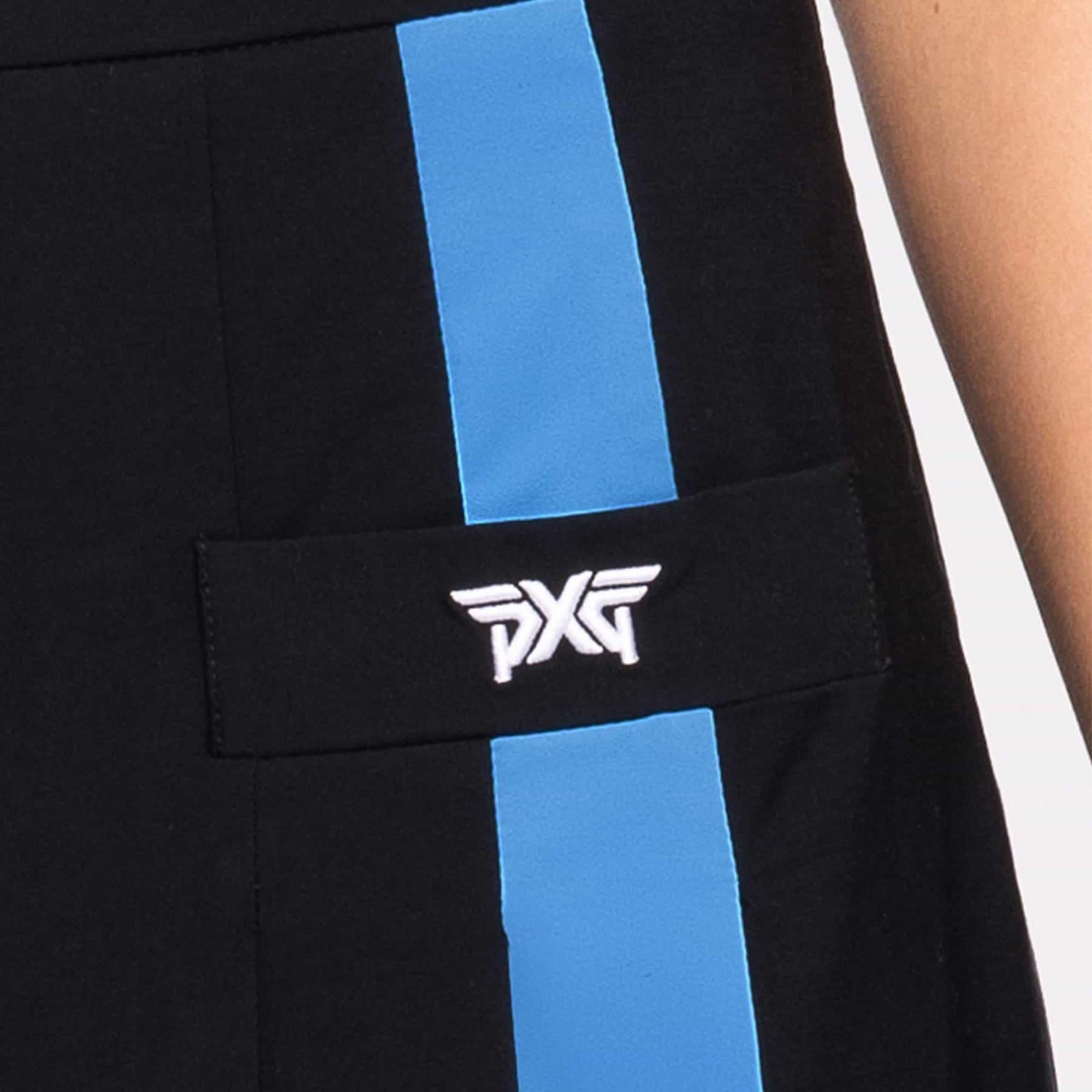 PXG Pleated Ladies Golf Skirt – Close-Up of Blue Stripe Detail