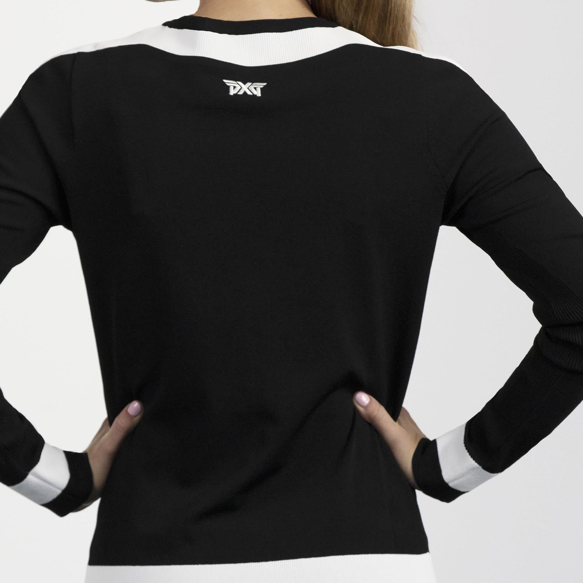 PXG Boat Neck Ladies Golf Sweater – Back View on Model