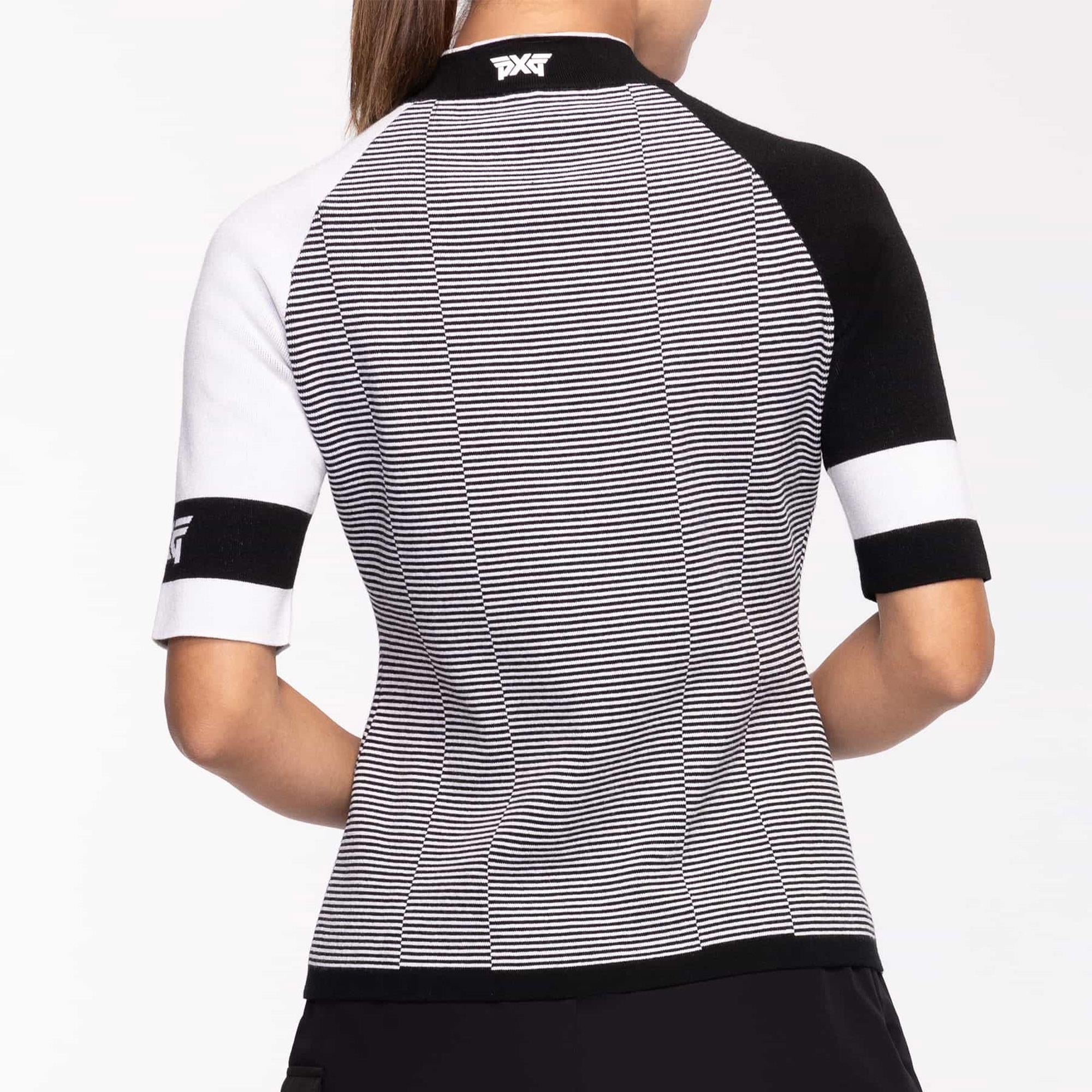 PXG Broken Stripe Ladies Polo – Back View on Model