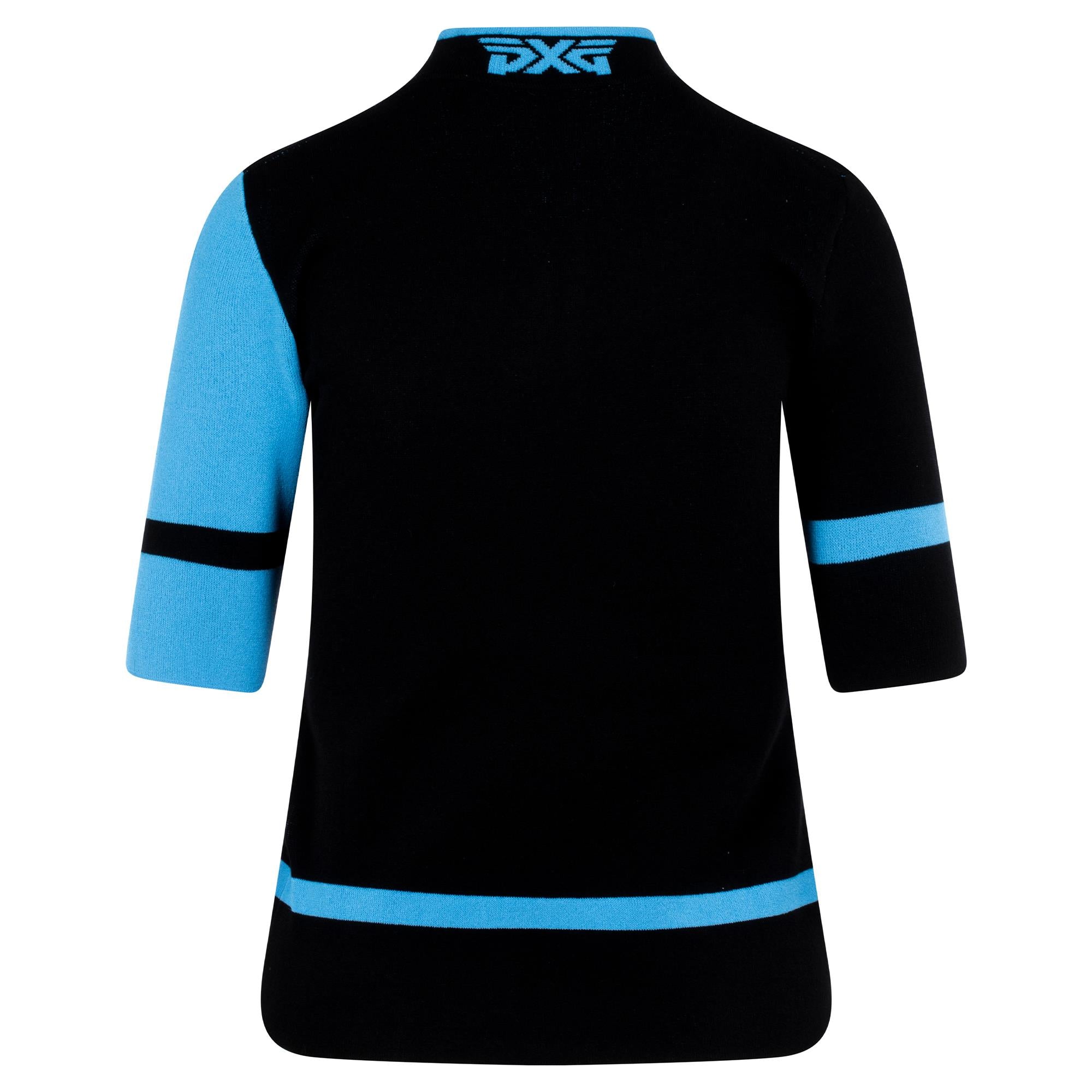 PXG 1/4 Zip Colour Block Ladies Knitted Polo – Back View