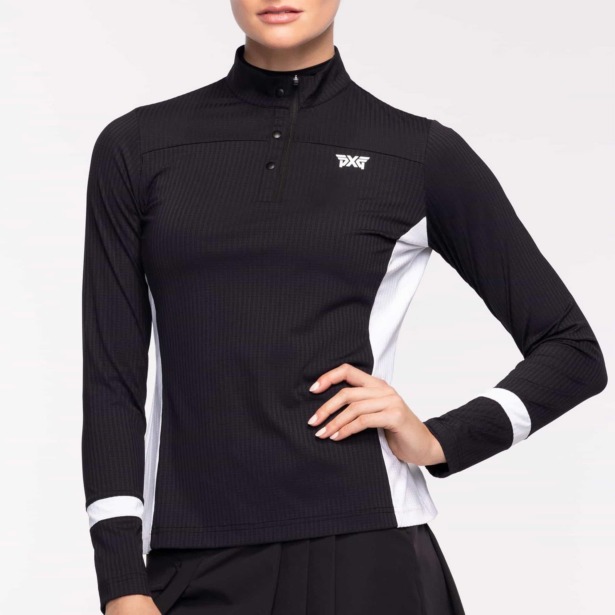 PXG Ladies Black Golf Mid Layer on Model – Front View