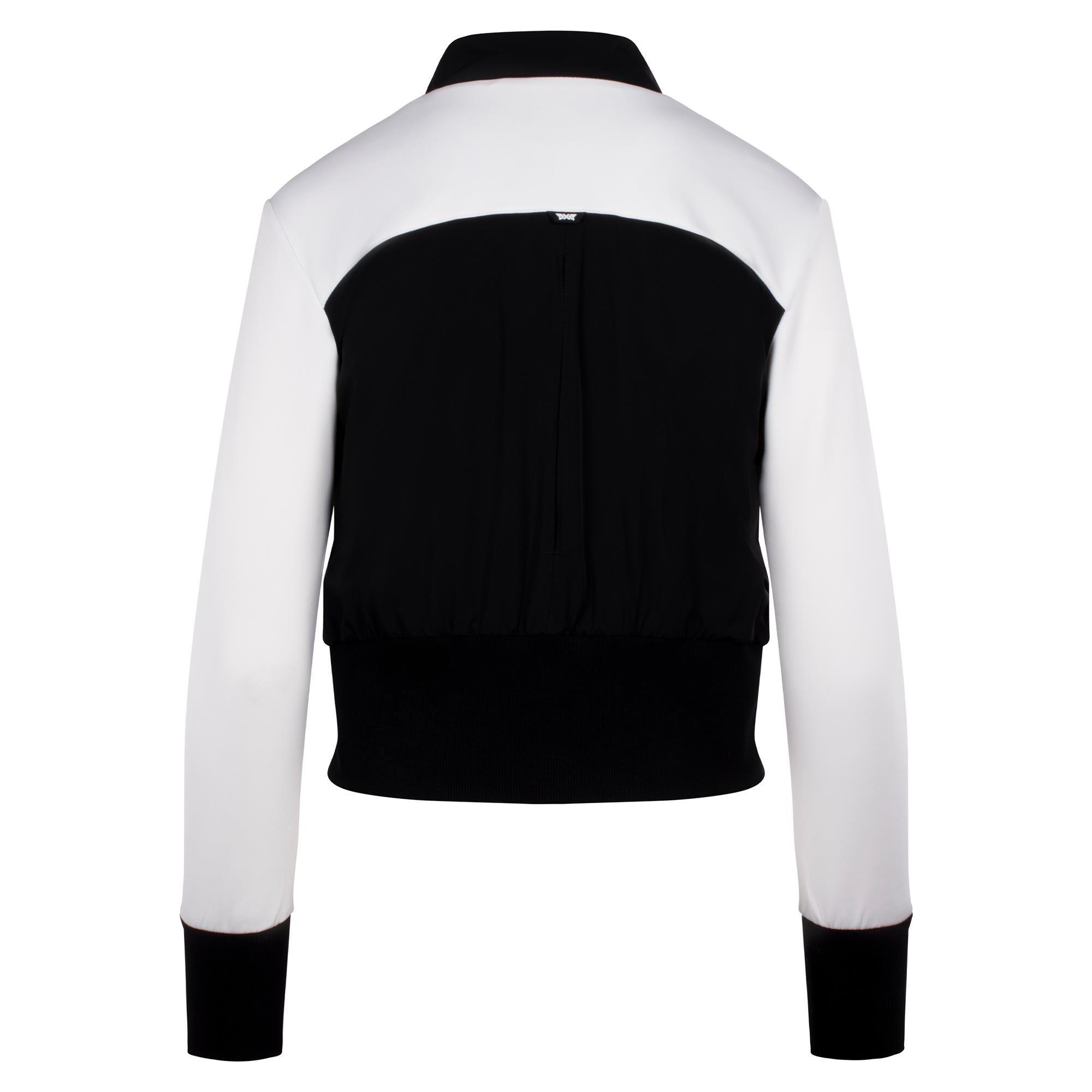 PXG High-Waisted Ladies Bomber Jacket in Black – Back View