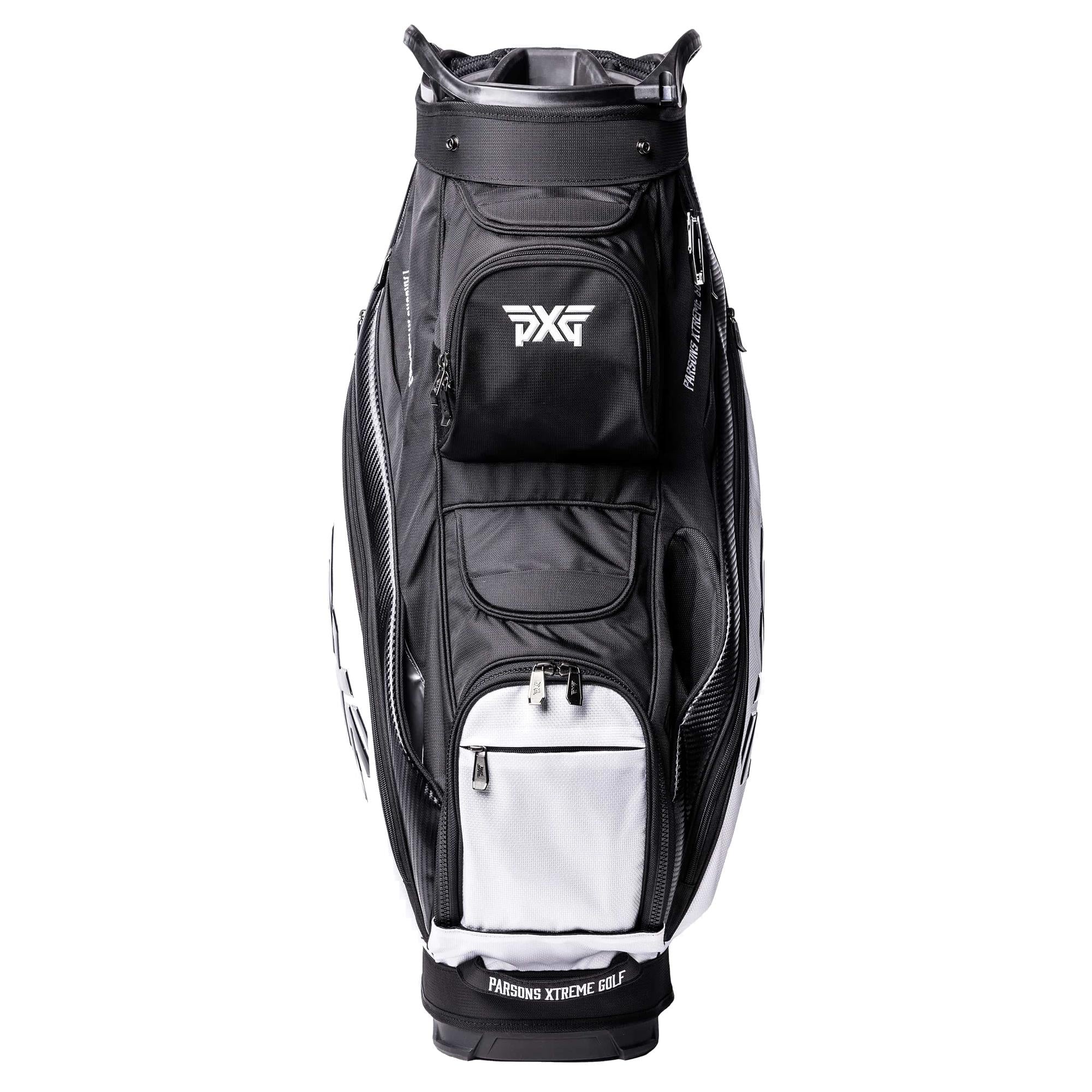 PXG Lightweight Cart Bag White and Black – Front View