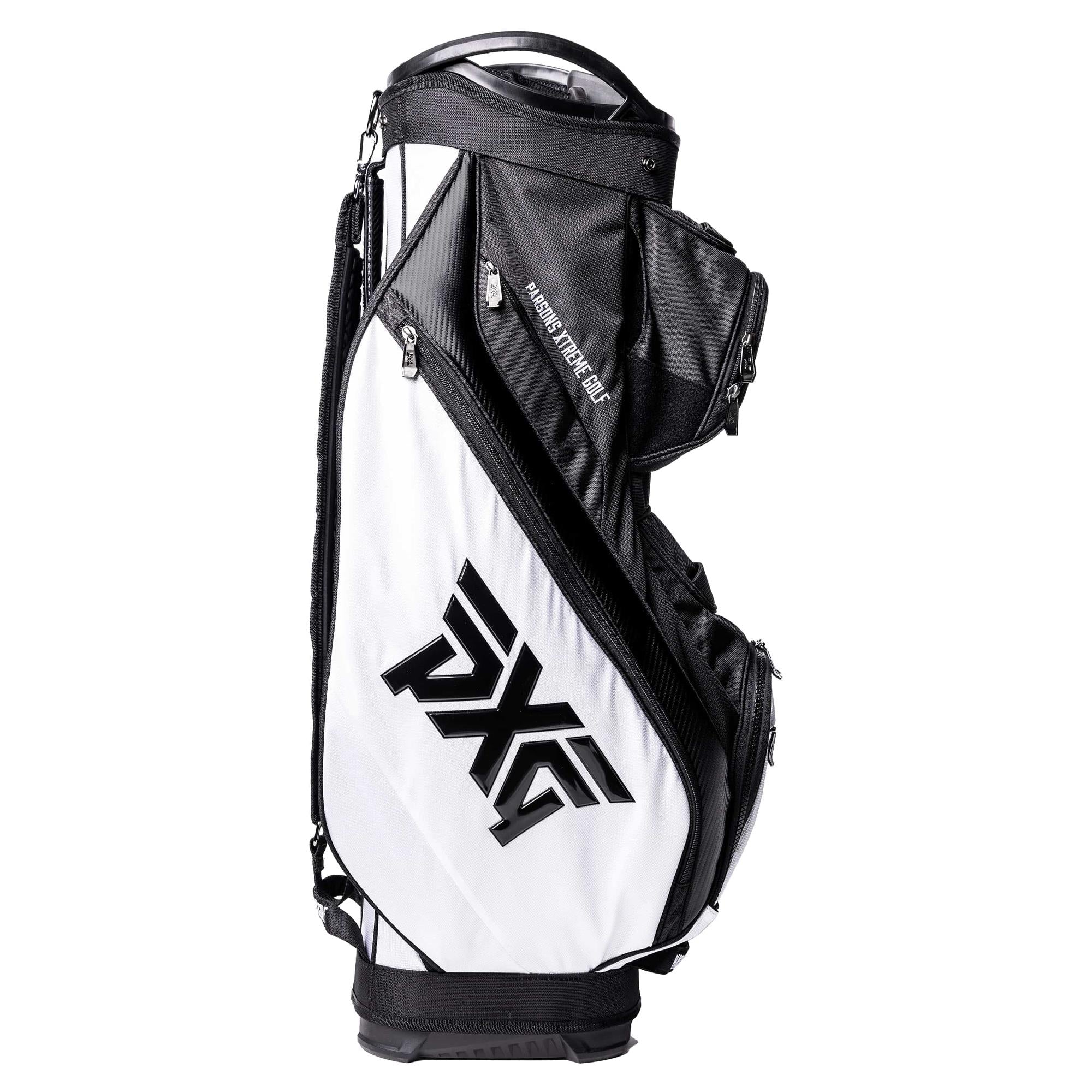 PXG Lightweight Cart Bag White and Black - Side View 