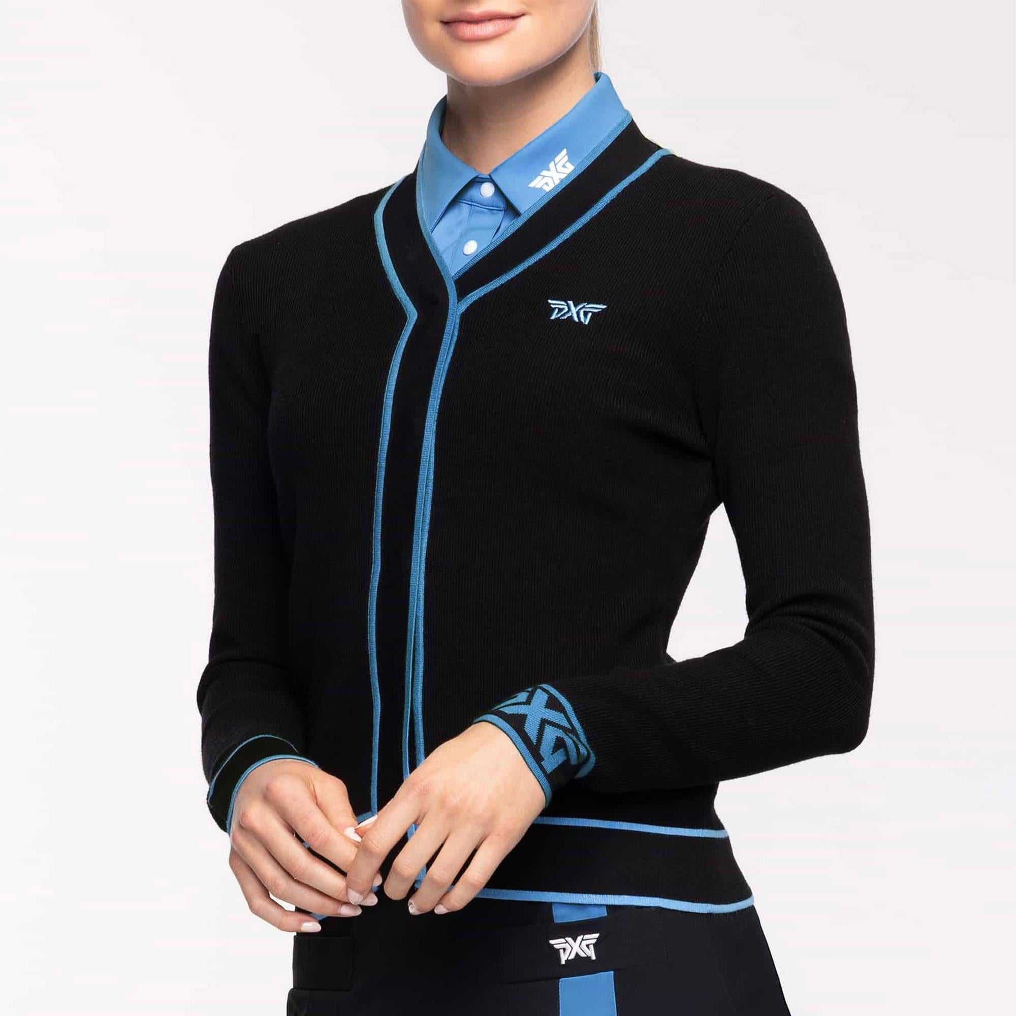 PXG Ladies Golf Cardigan – Front View on Model