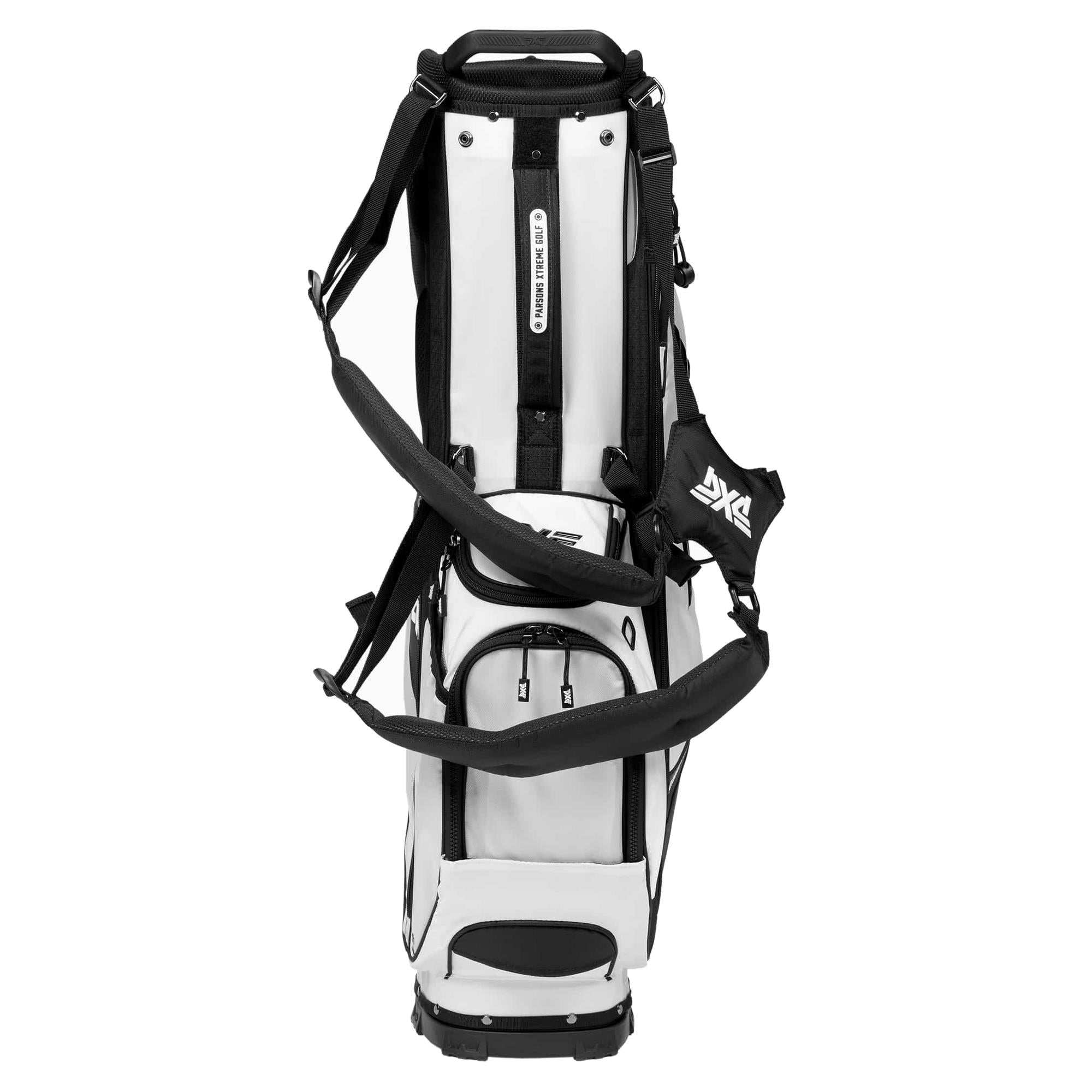 Back View of PXG Xtreme Carry Stand Golf Bag in White